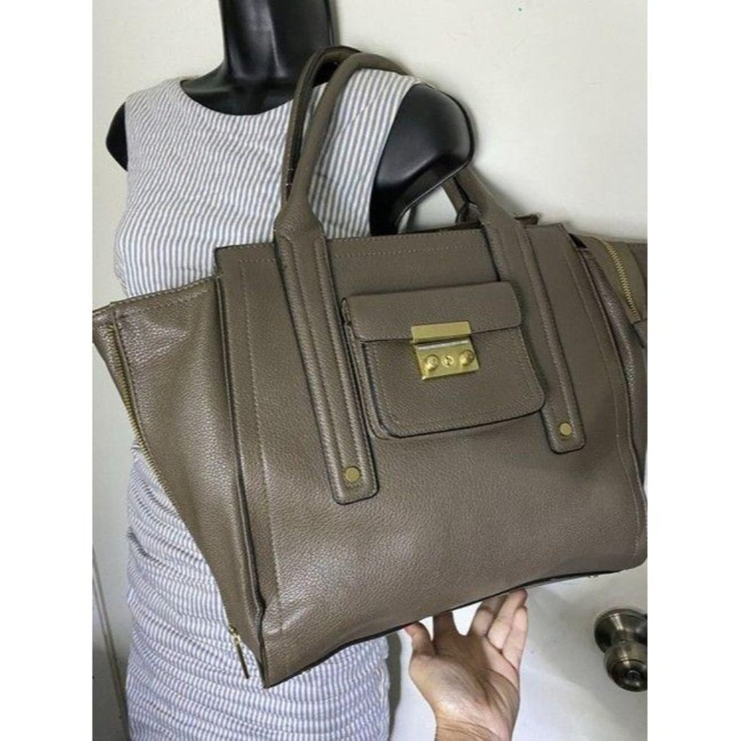 31 Phillip Lim msrp gray faux leather shoulder bag