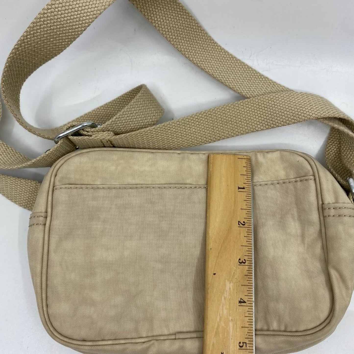 Kipling Tan Nylon Mini Crossbody Bag