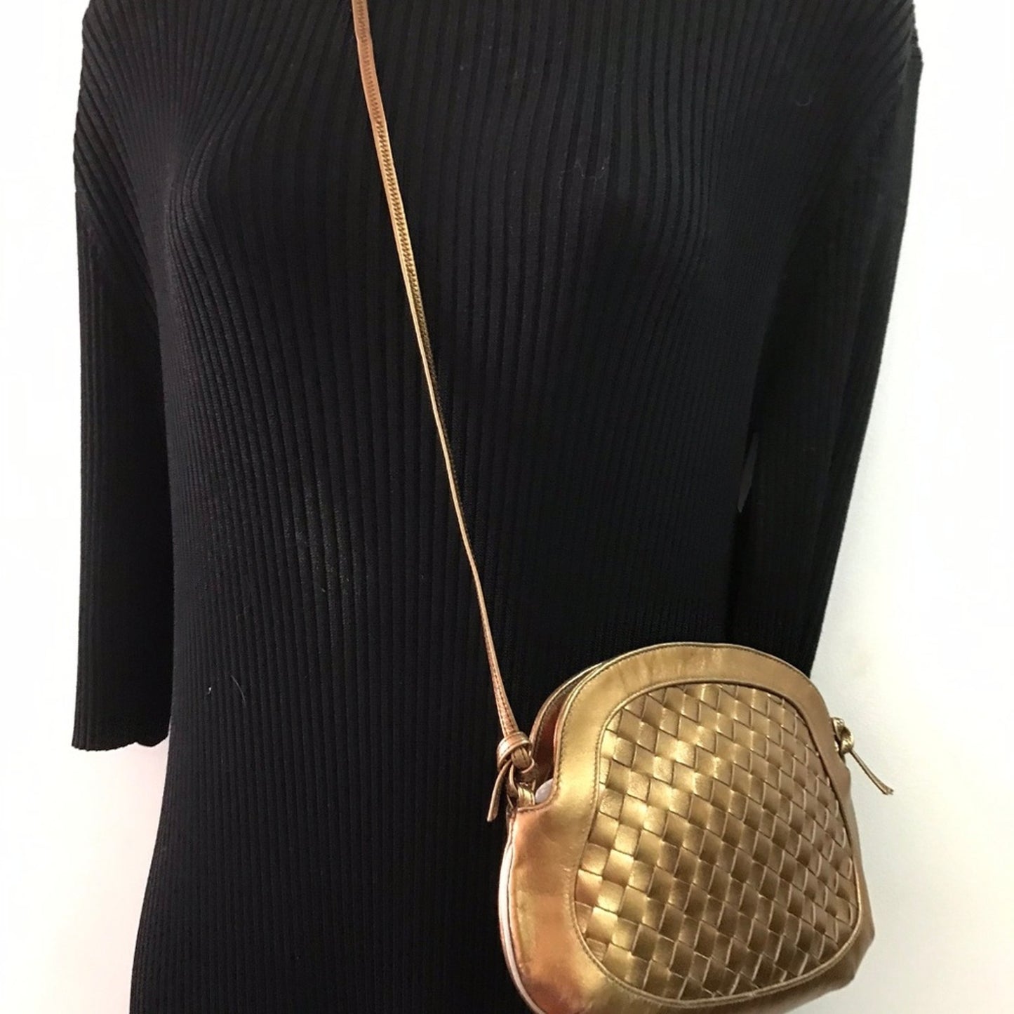 Mr. Jay Vintage leather weave crossbody