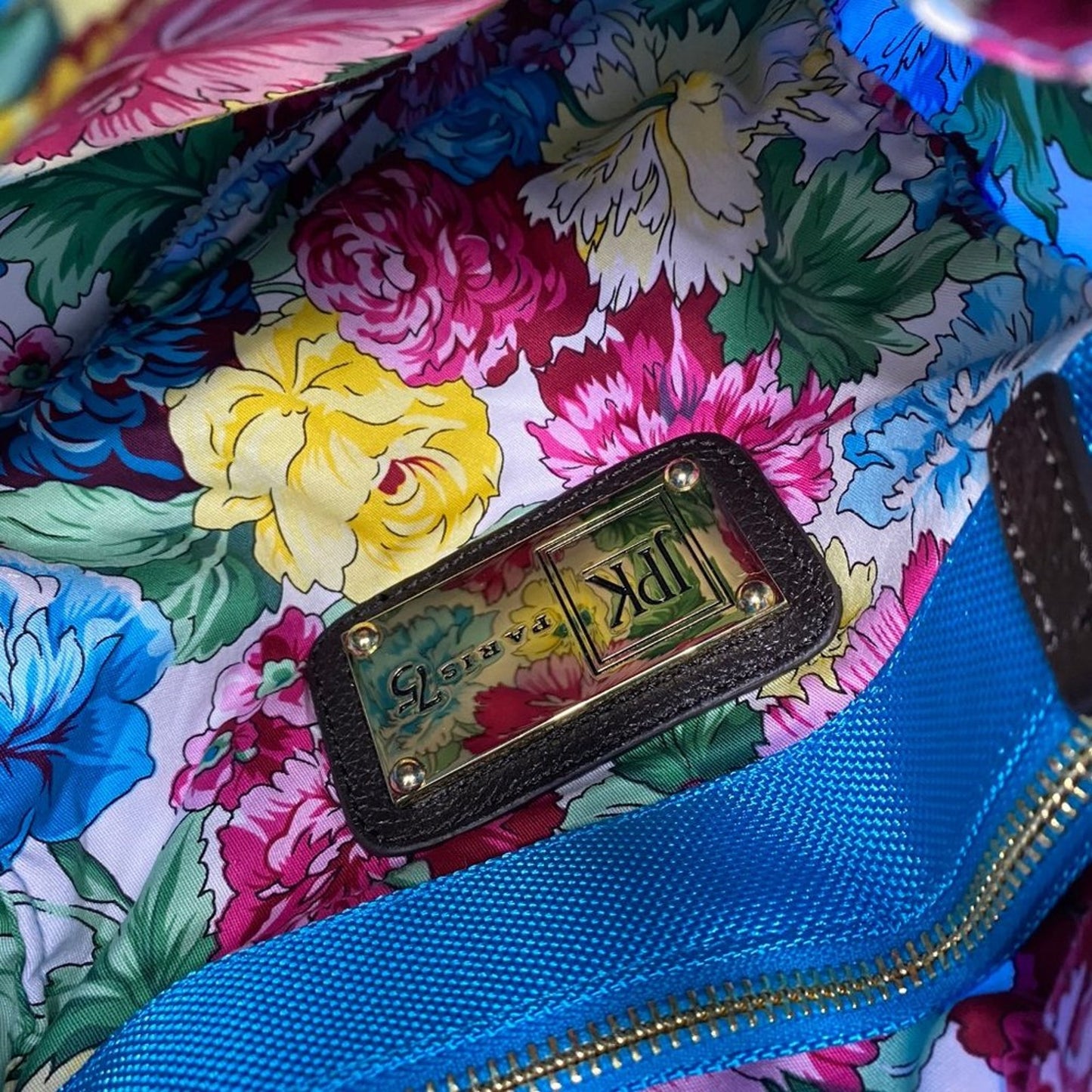 JPK Paris Blue Nylon Shoulder Bag
