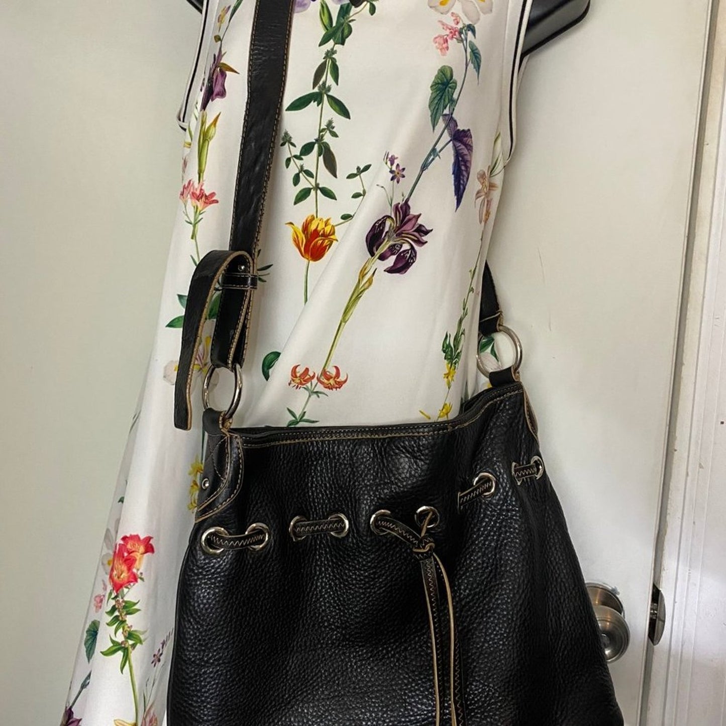 Cole Haan Black Leather Crossbody Bag