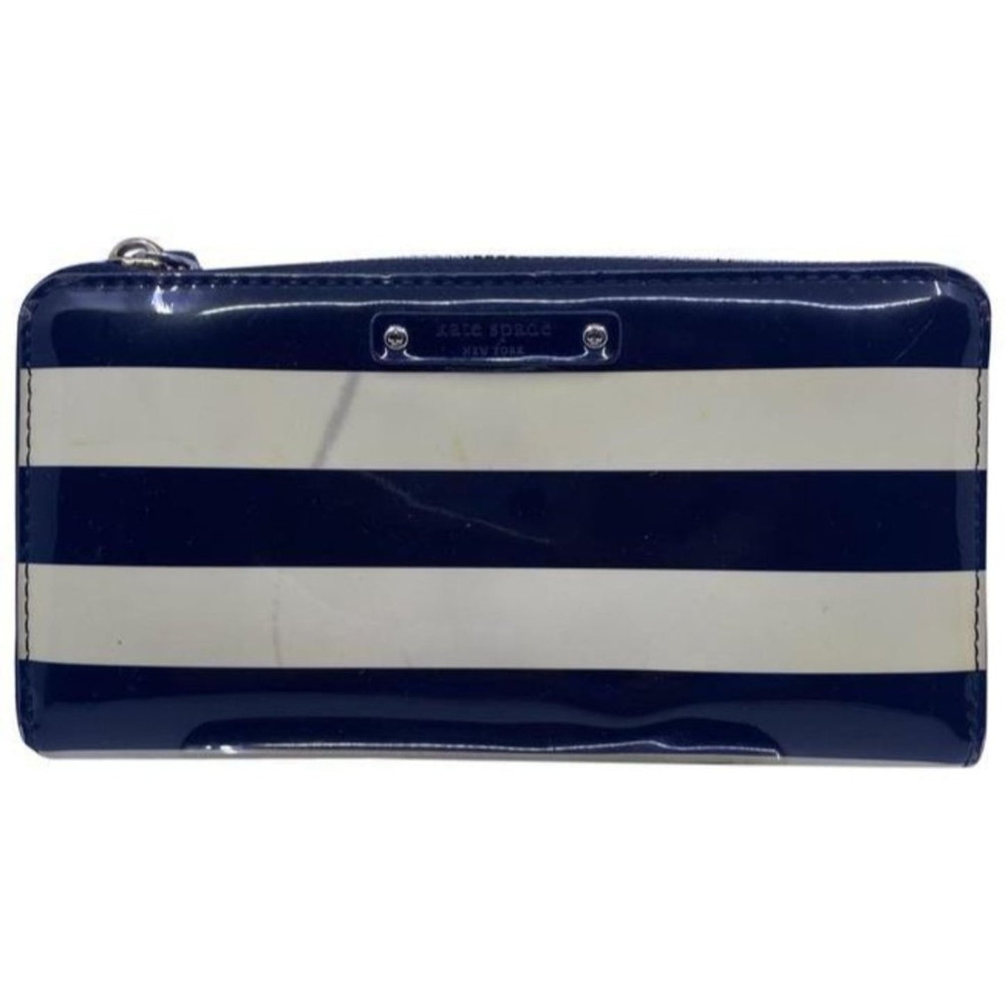 Kate Spade Black White Sailing Striped Large Walle