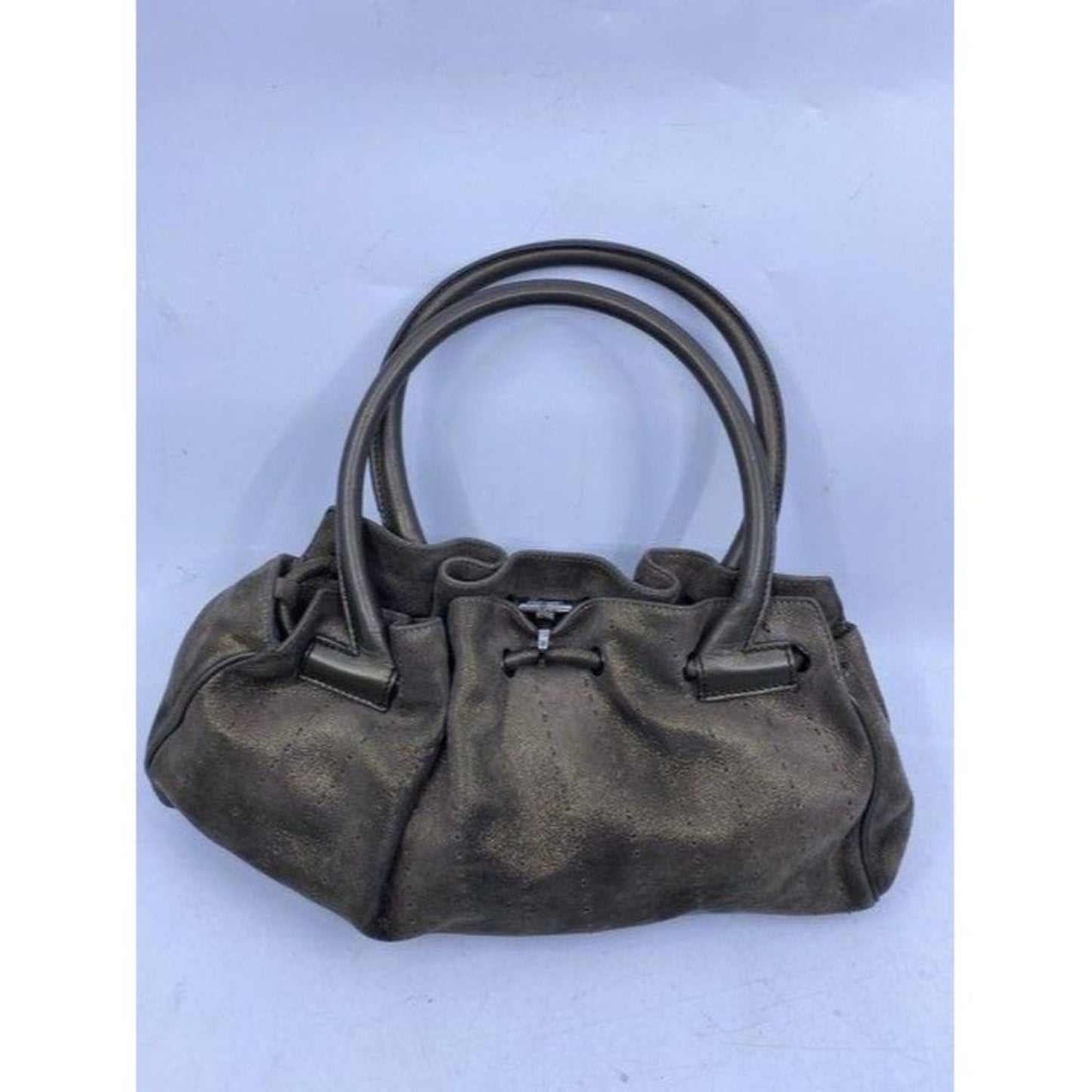 salvatore ferragamo handbag bronze shoulder bag