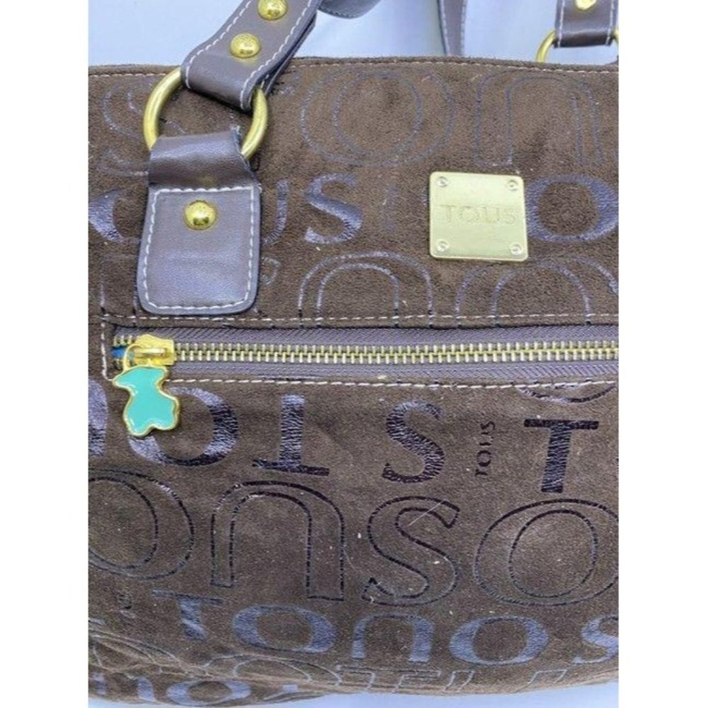 tous msrp brown suede leather cross body bag