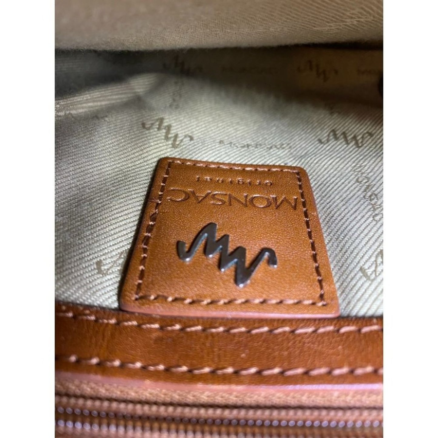 Monsac Brown Tote Mini Bag