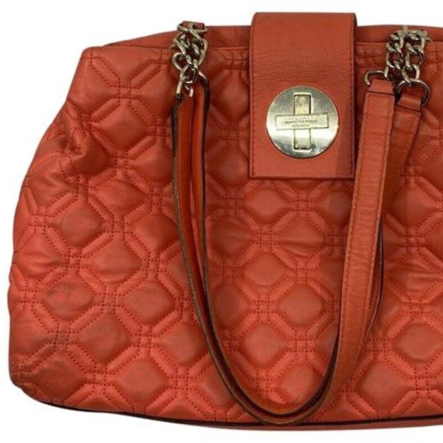 Kate Spade Orange Leather Tote Bag