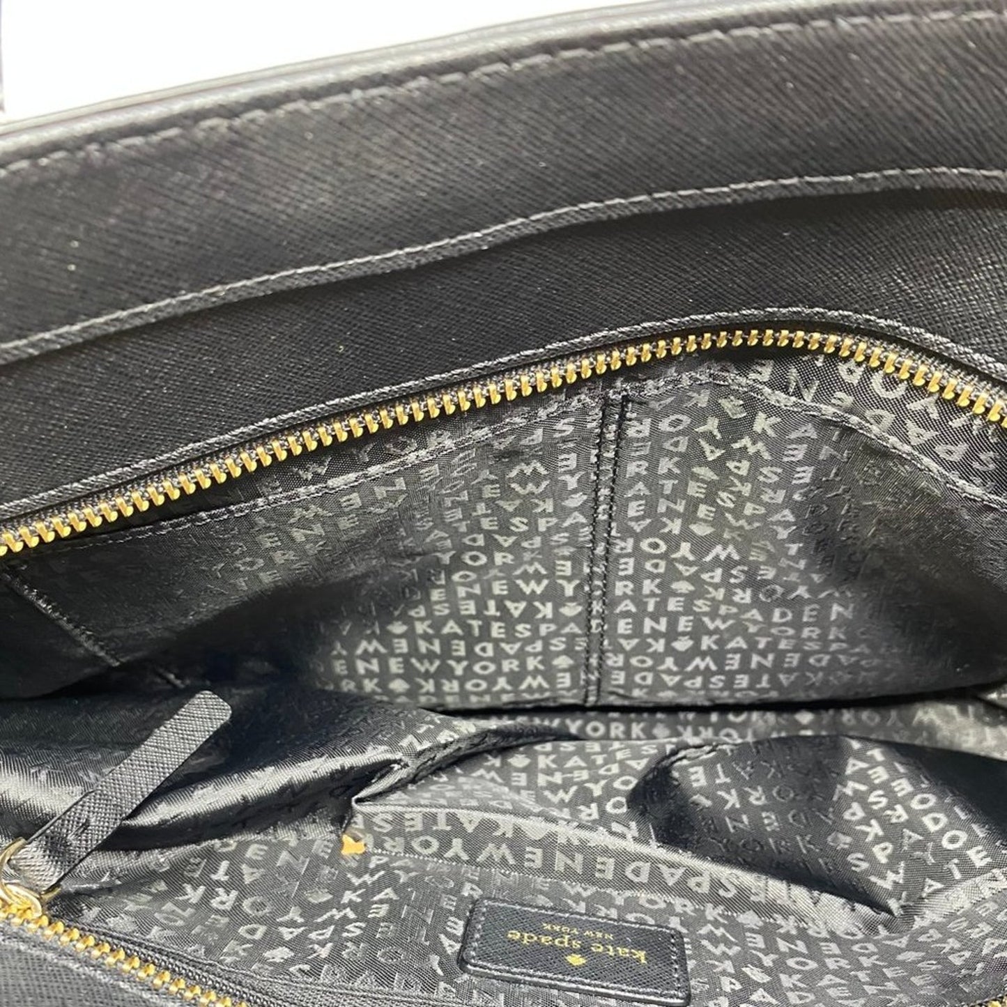 Kate Spade Black Large Saffiano Leather Tote Bag