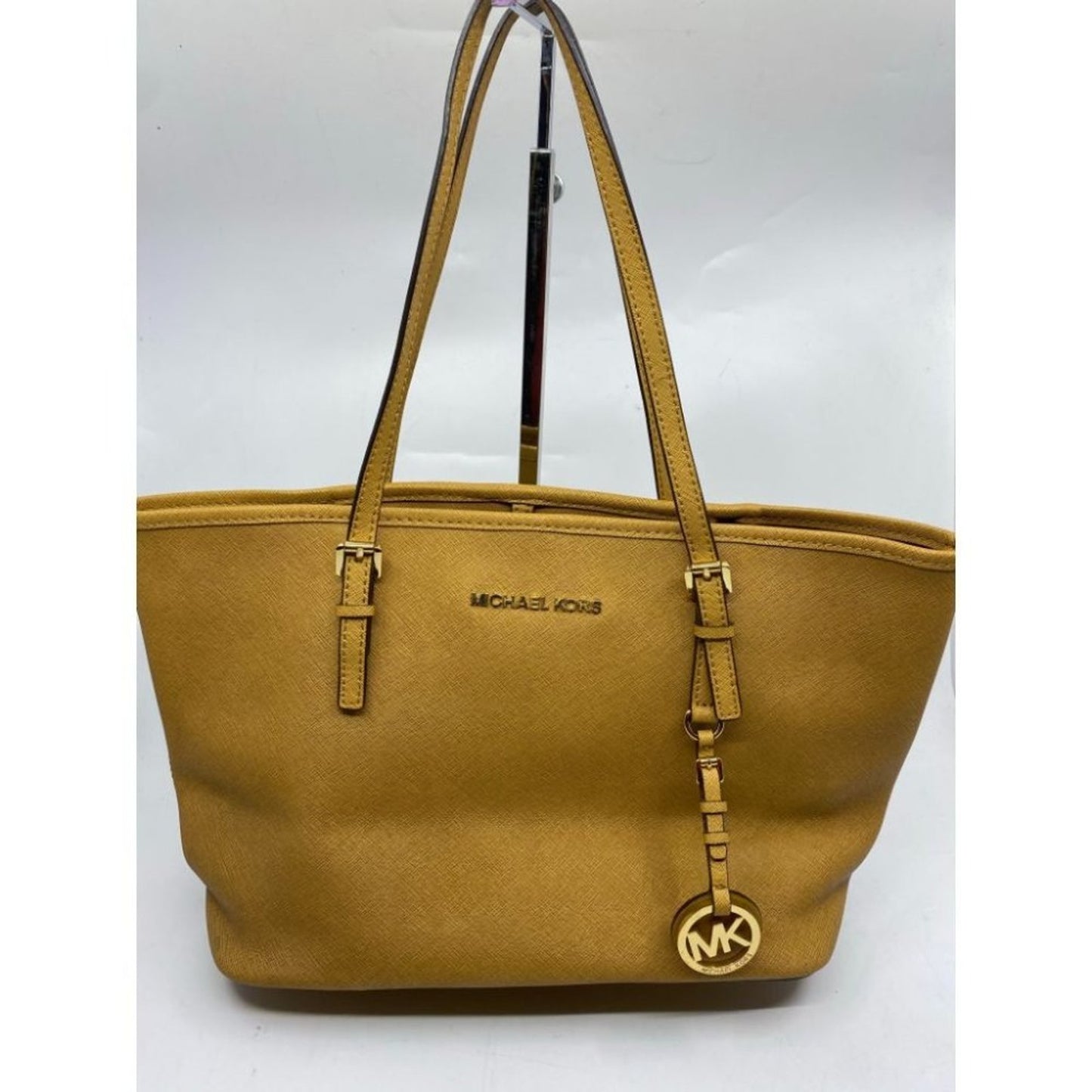Michael Kors Orange Saffiano Leather Het Set Bag