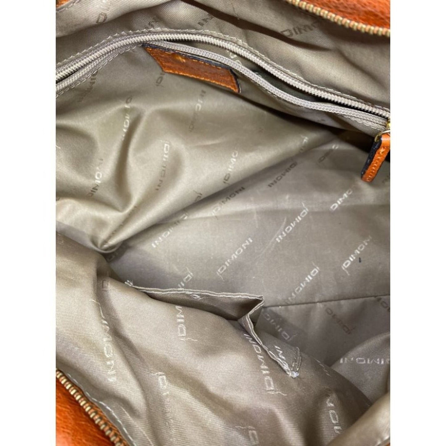 Dimoni Orange Leather Shoulder/ Handbag