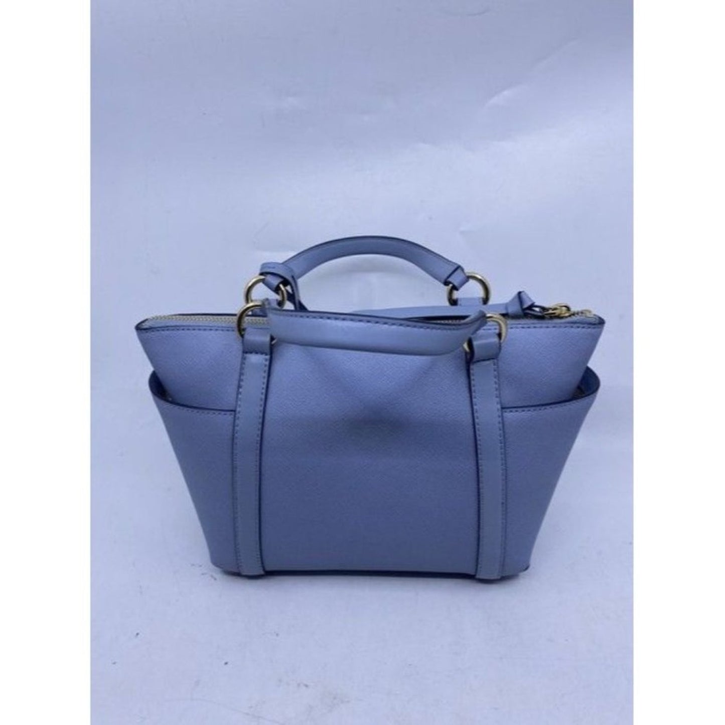 Michael Michael Kors Small Sullivan Convertible Top Zip Tote Blue Leathe…