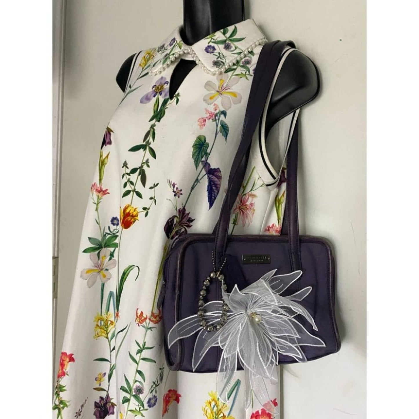 Coach Handbag Purple Customized with Applique