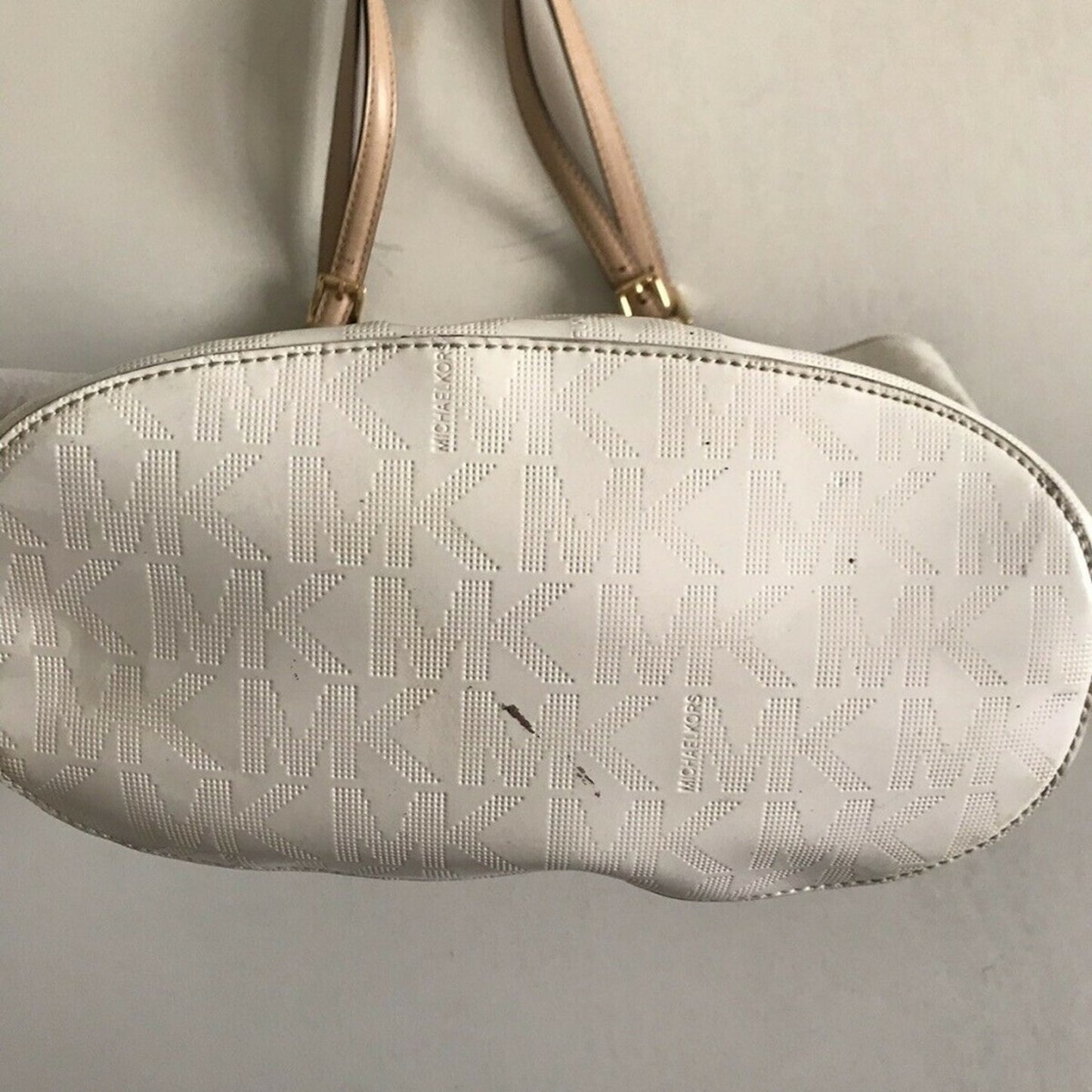 MICHAEL KORS White Patent Leather Tote Bag