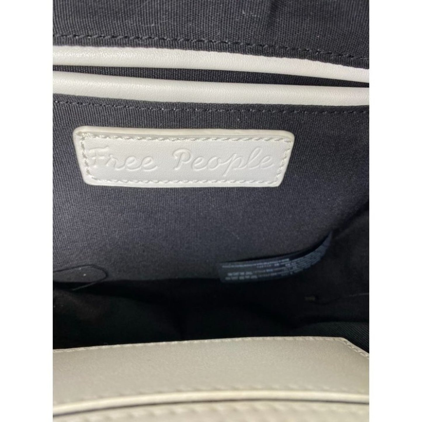 Free People Faux Leather White Back Pack