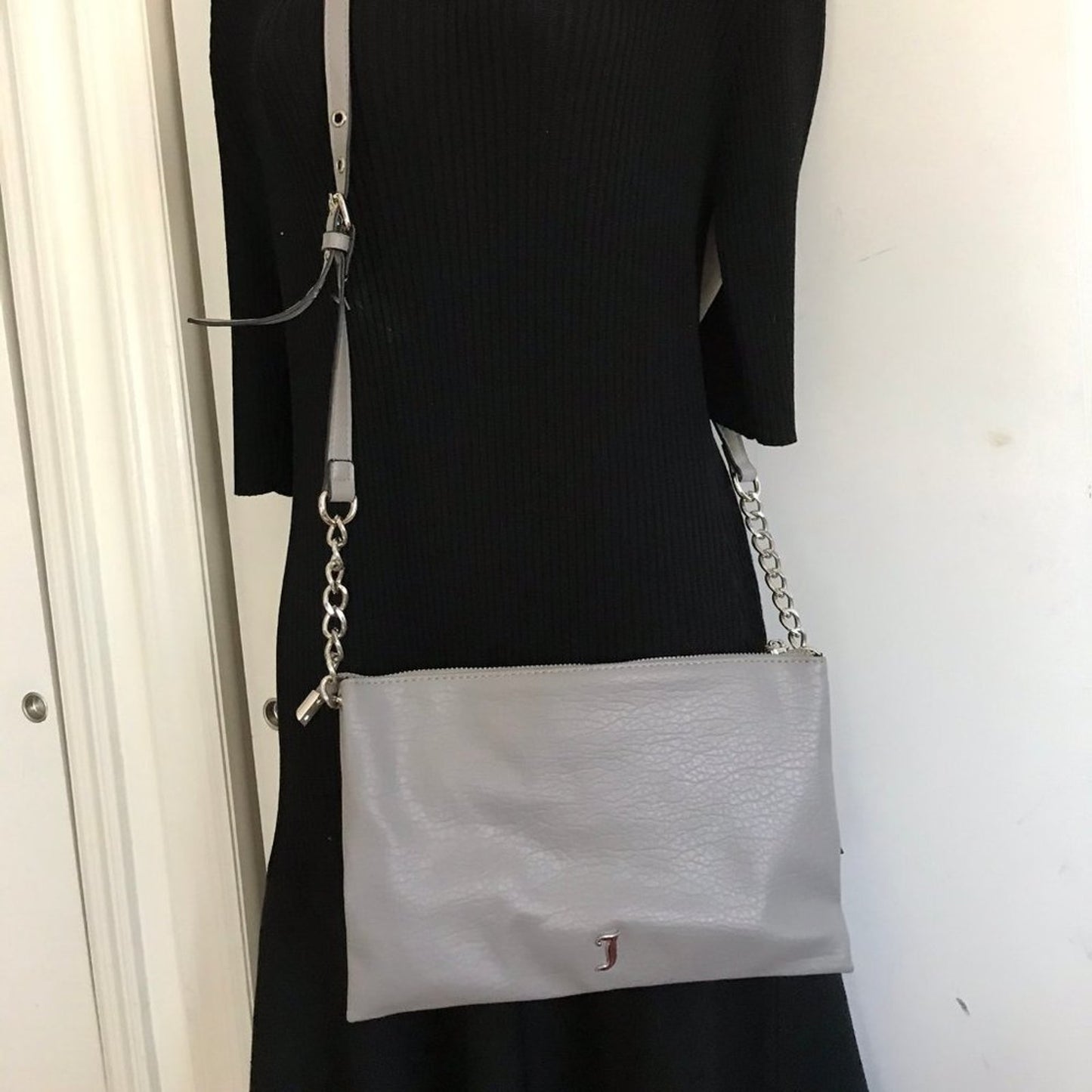 Juicy Couture Gray Leather Crossbody Bag