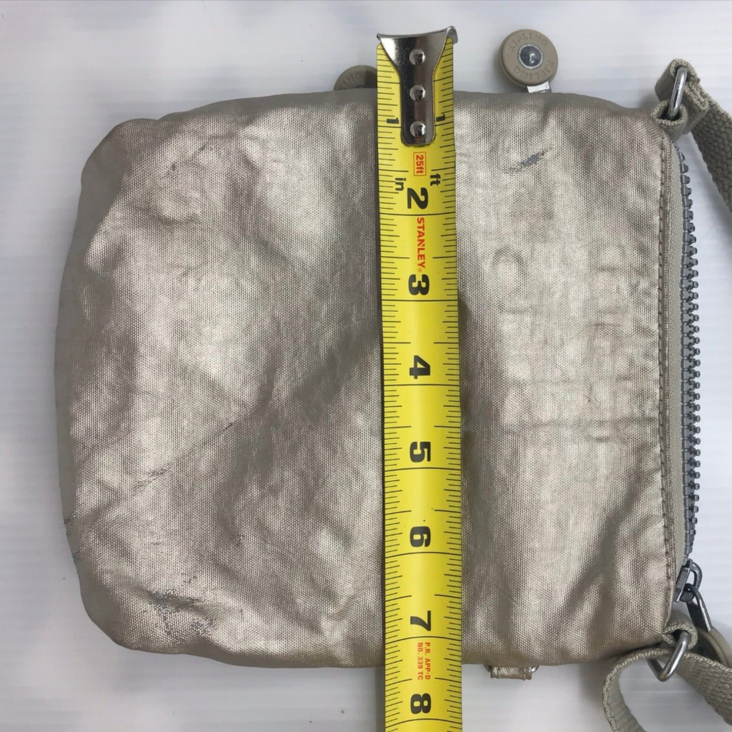 Kipling Light Gold Nylon Small Crossbody Bag