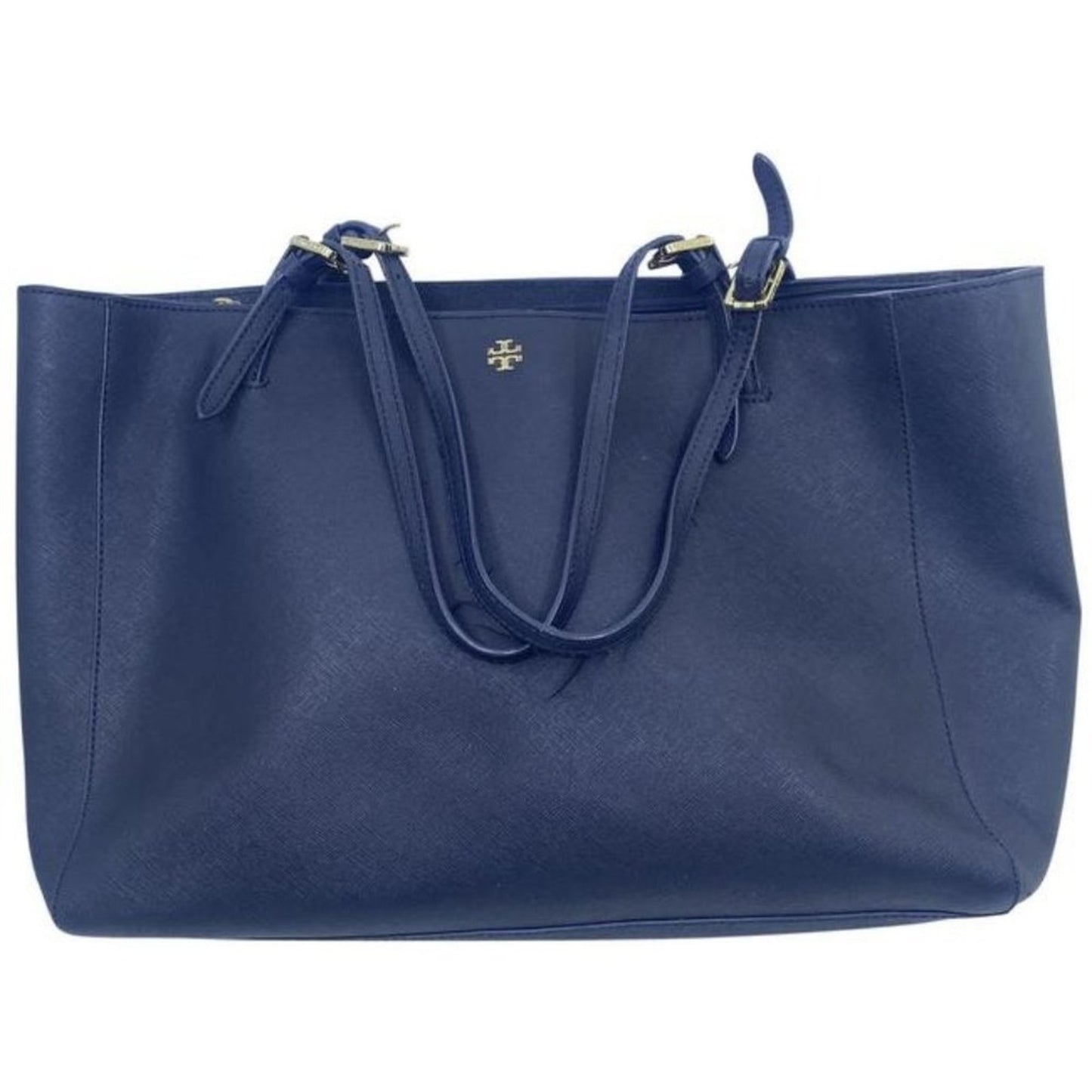 Tory Burch Padded Laptop Zip Black Leather Shoulder Bag
