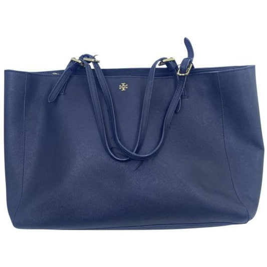 Tory Burch Padded Laptop Zip Black Leather Shoulder Bag
