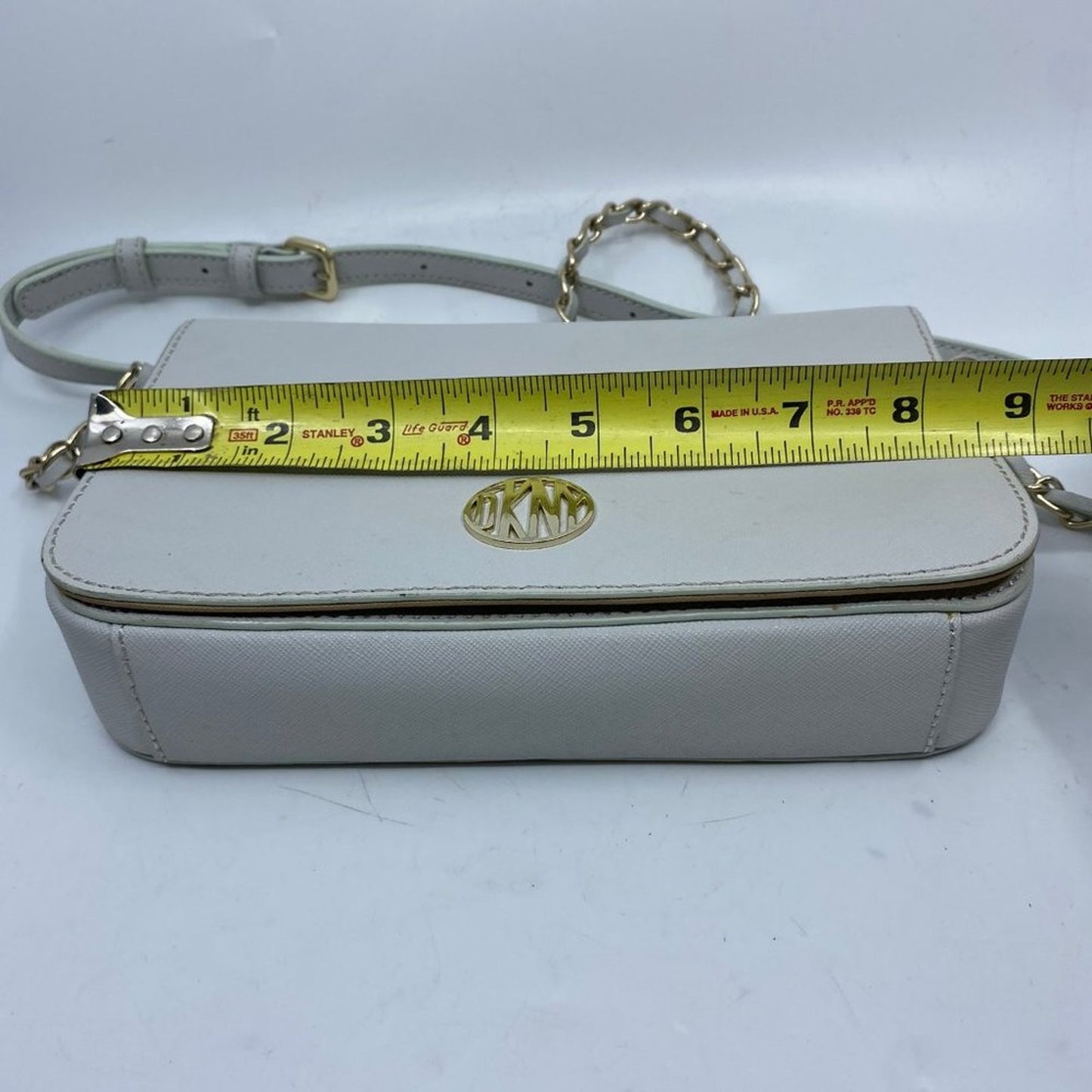 DKNY Silver Leather Crossbody