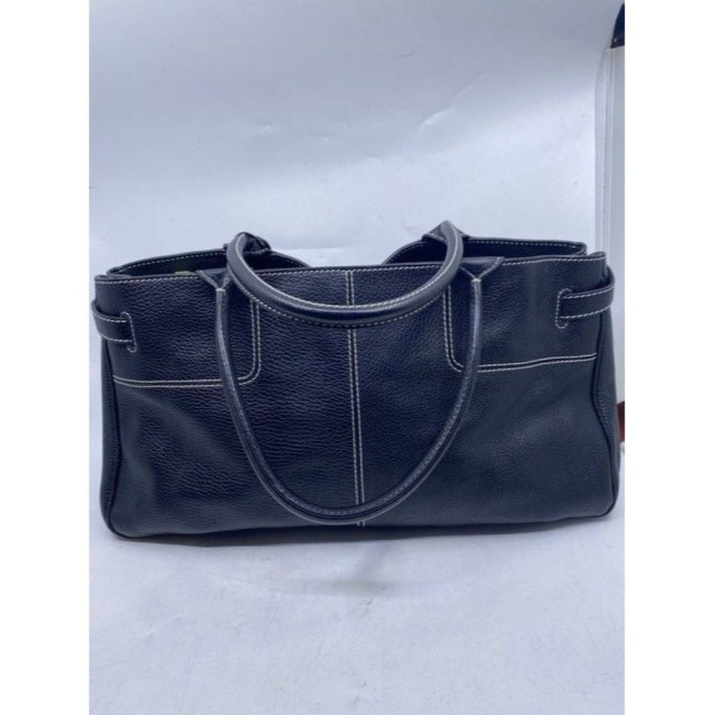 Tod S Drawstring Black Leather Shoulder Bag