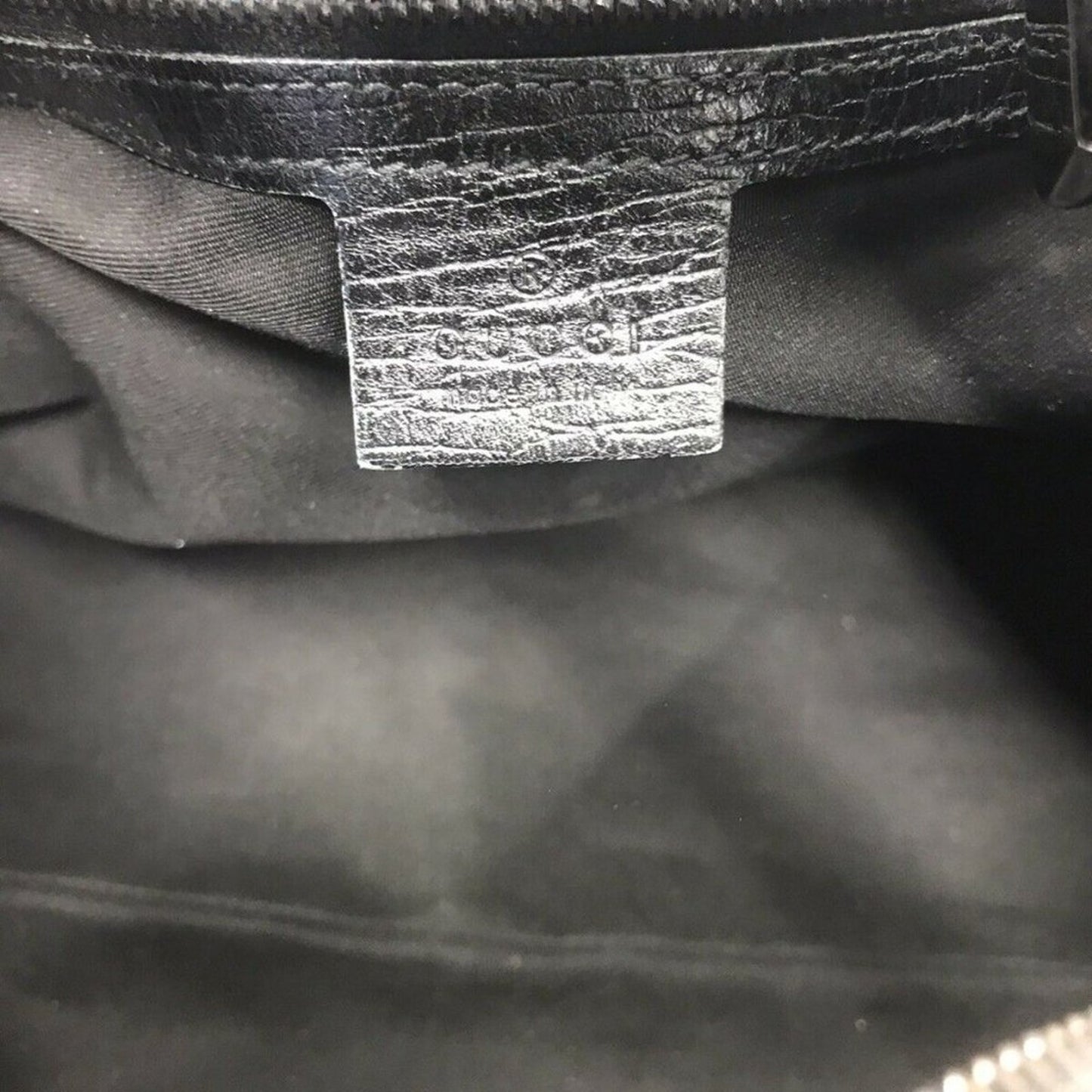 GUCCI Black Hobo Bag W/ Customized Vintage Bee
