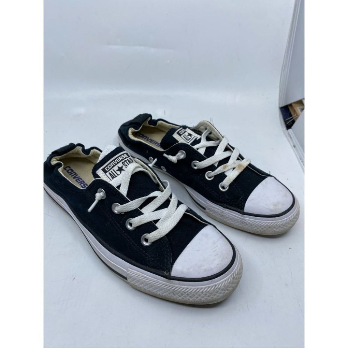 CONVERSE Sneakers White Black Women's Size 7