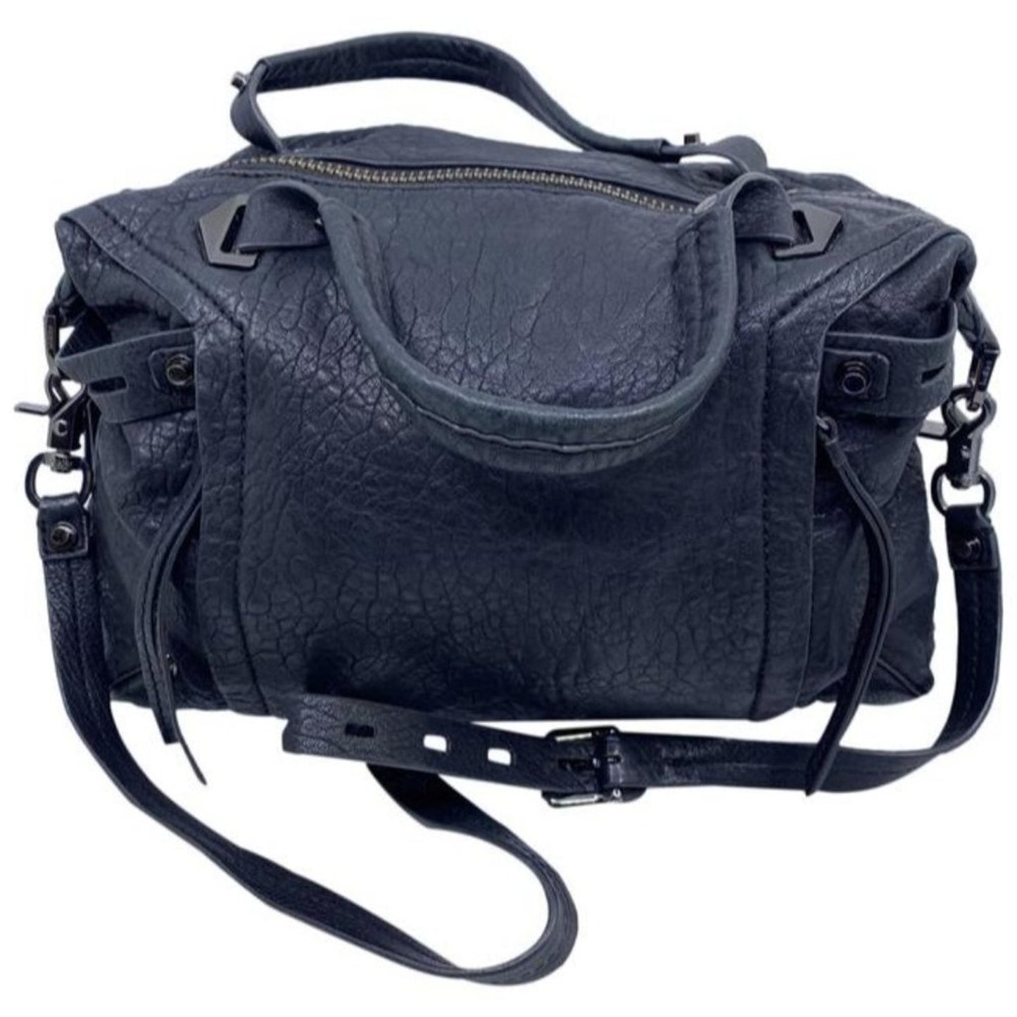 Botkier Large Convertible City Black Pebbled Leather Cross Body Bag