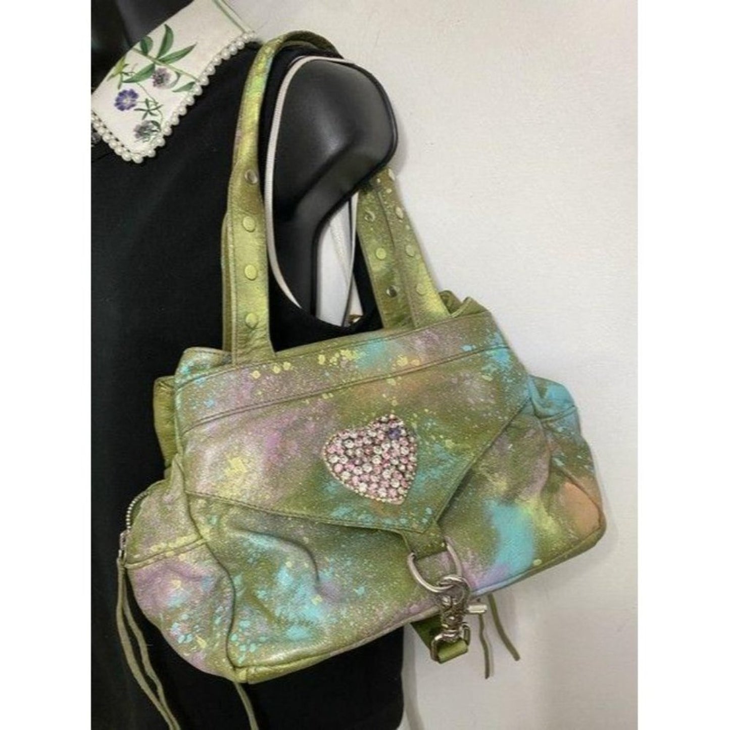 botkier graffiti customized with and applique mult
