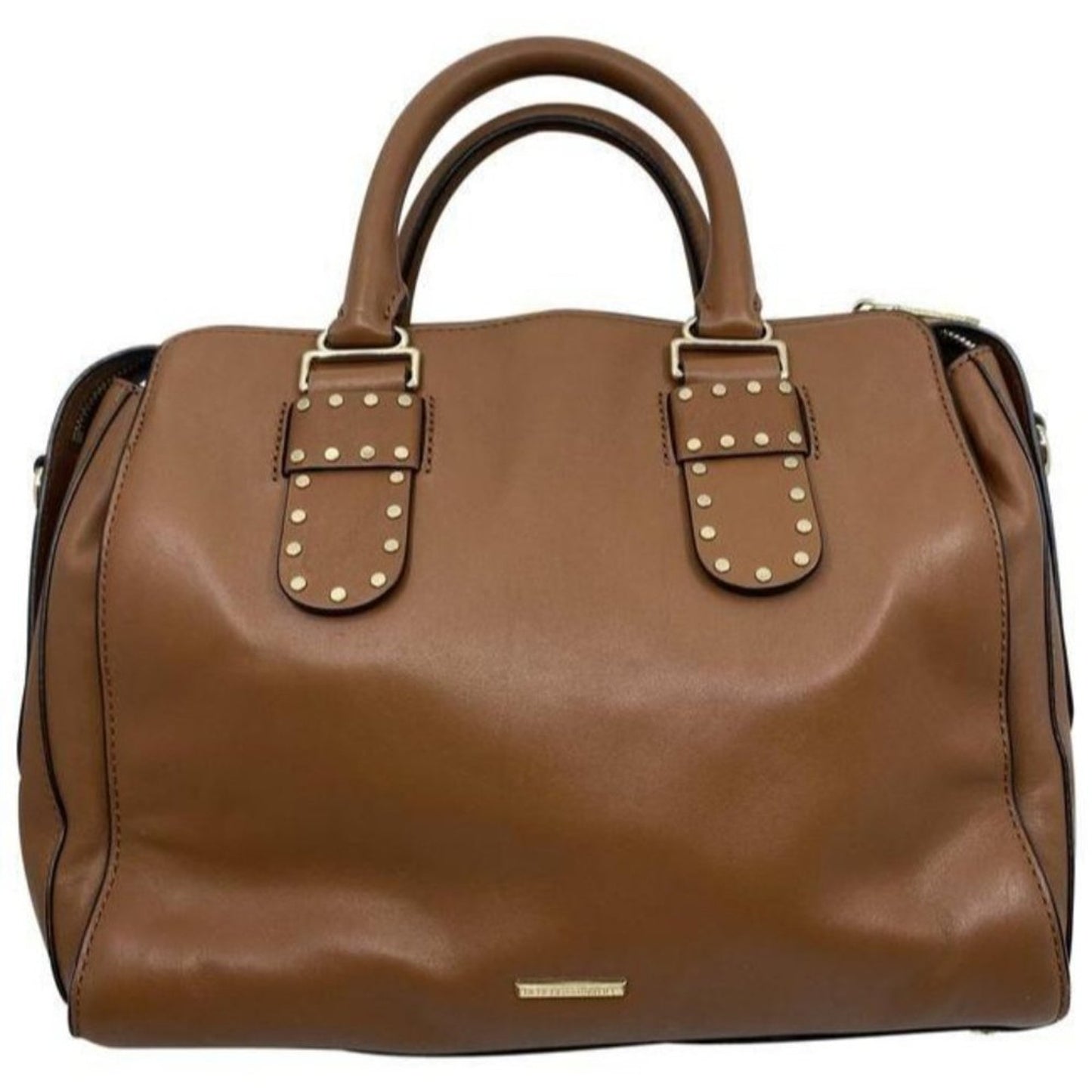 rebecca minkoff bag shoulder orange leather tote