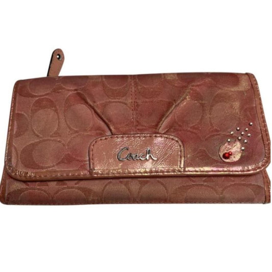 Coach Pink Tri-Fold Wallet Custom Trail Blazer