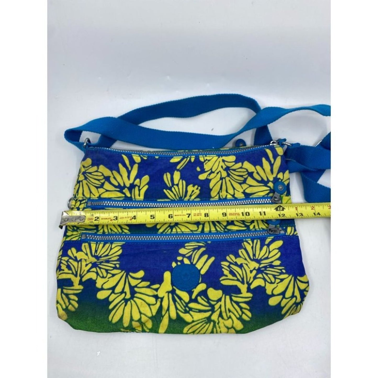 KIPLING Medium Blue Yellow Nylon Crossbody Bag