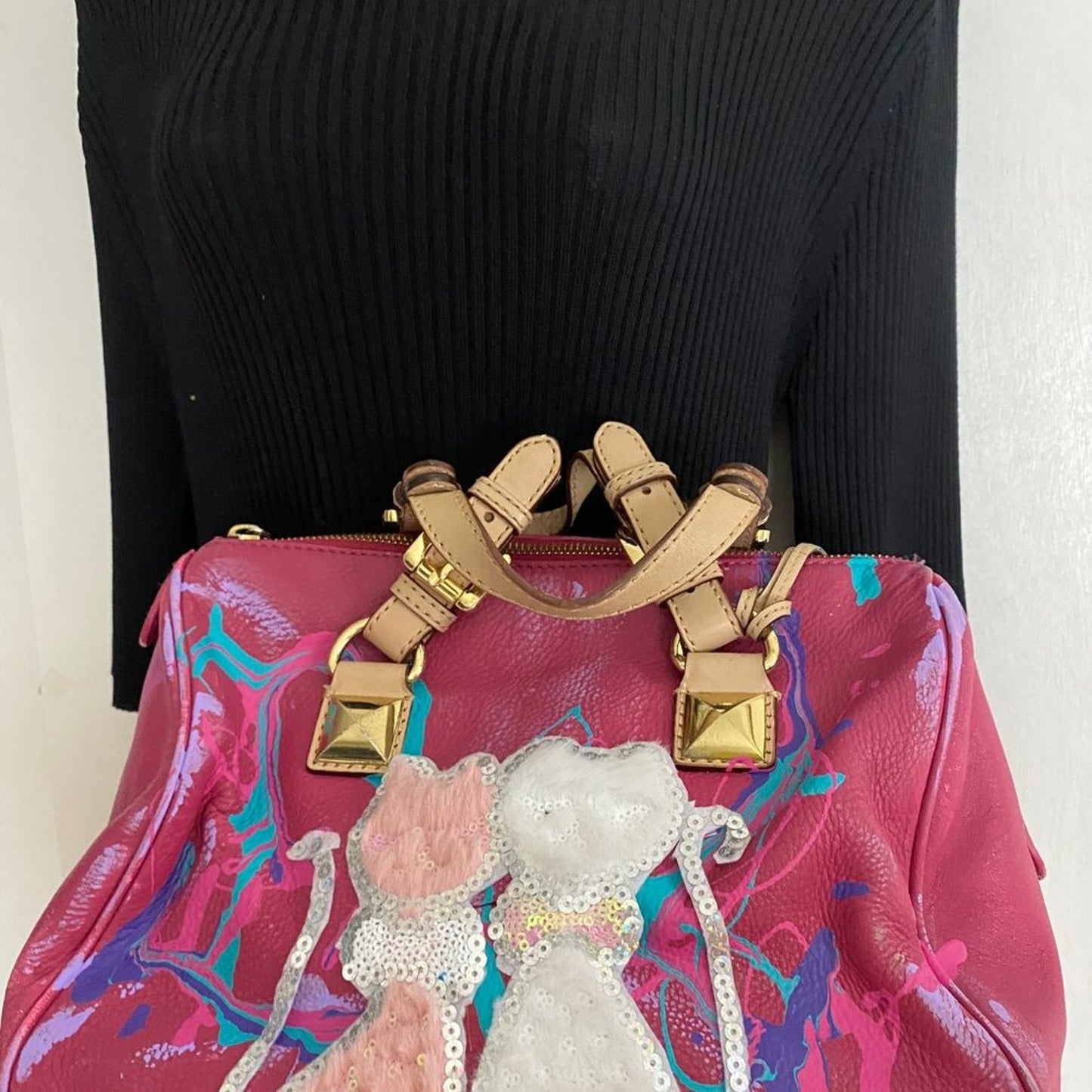 Michael Kors Customized w/ Cats Patch and Graffiti