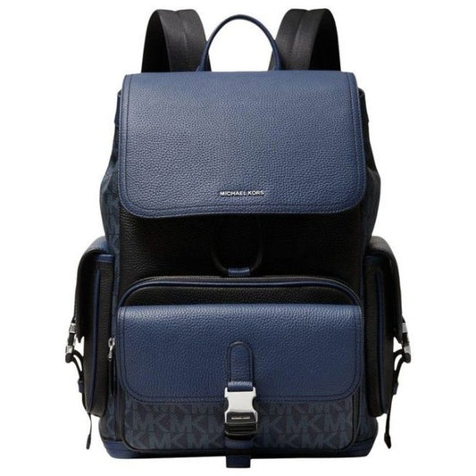 Michael Kors Hudson Logo And Rucksack Admiral Mlti Leather Backpack