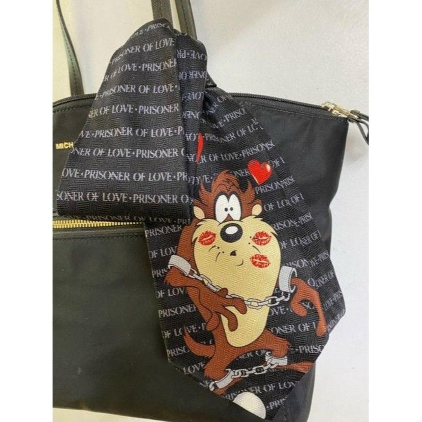 michael kors w large w looney tunes tie sash black