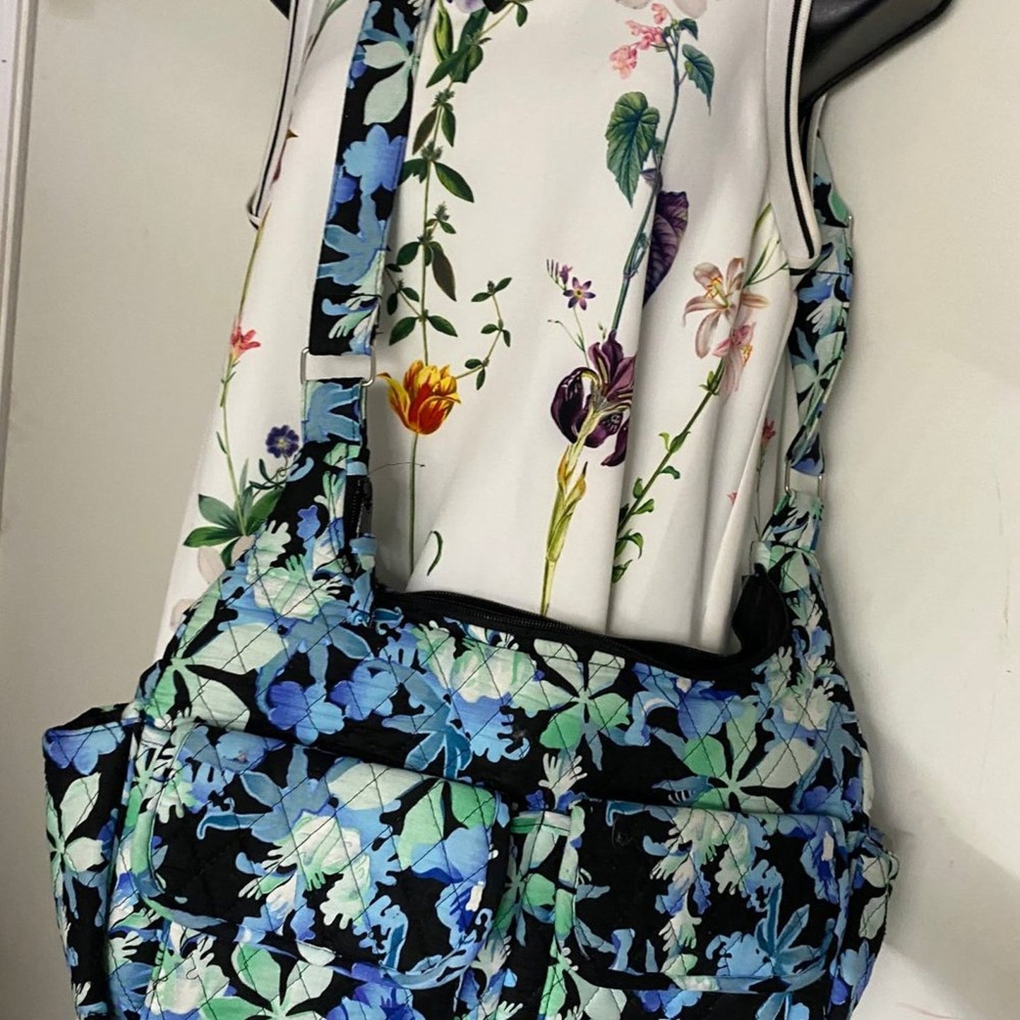 Lot of 3 Unbranded Floral Fabric Quilted Bags