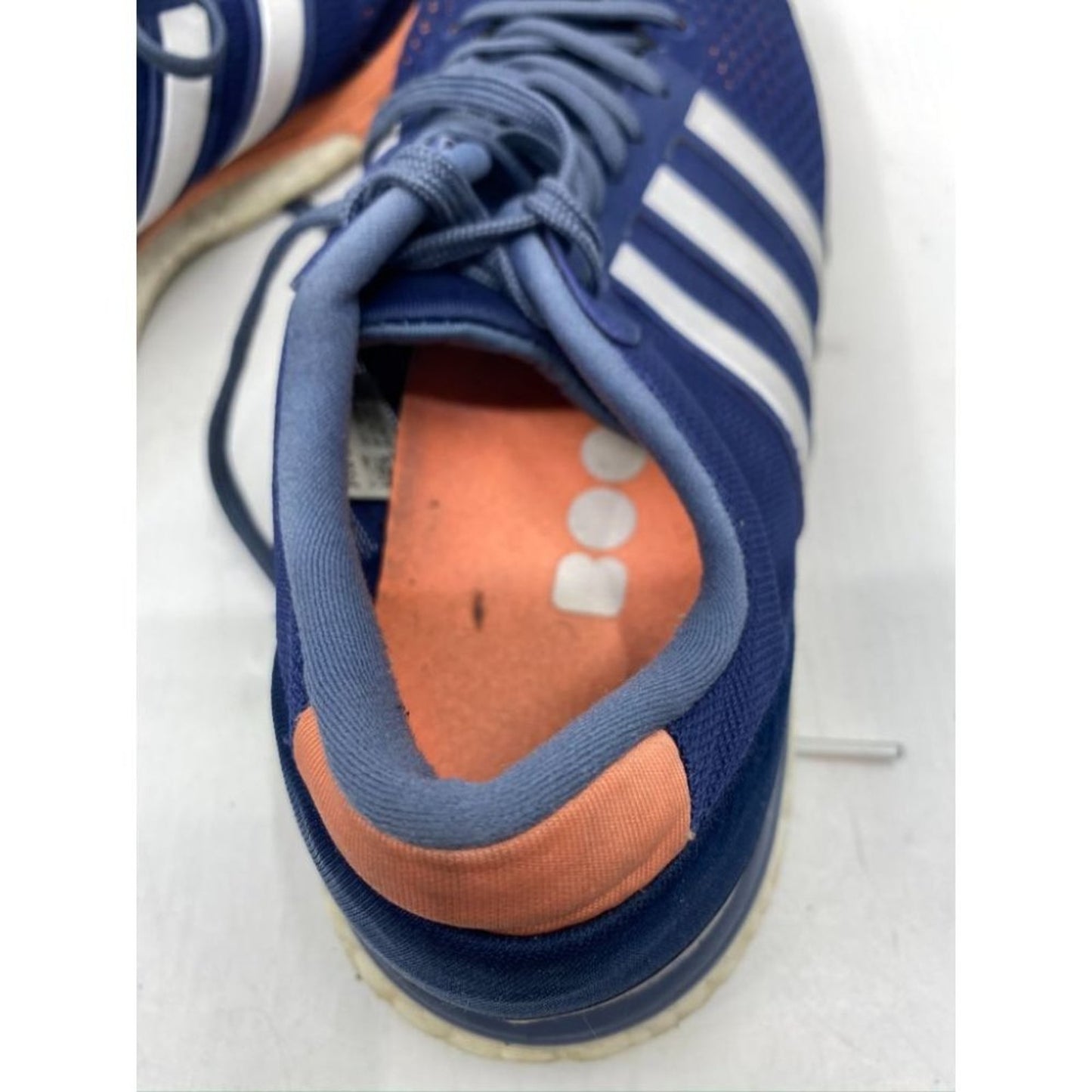 Adidas Booston Blue White Orange Sneakers Size 8.5