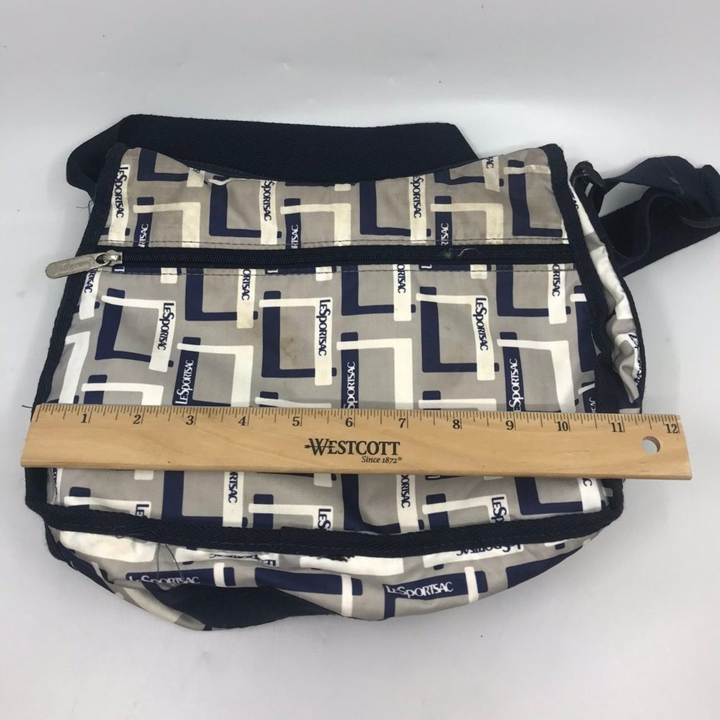 LeSportsac Medium Size Gray Black Crossbody Bag