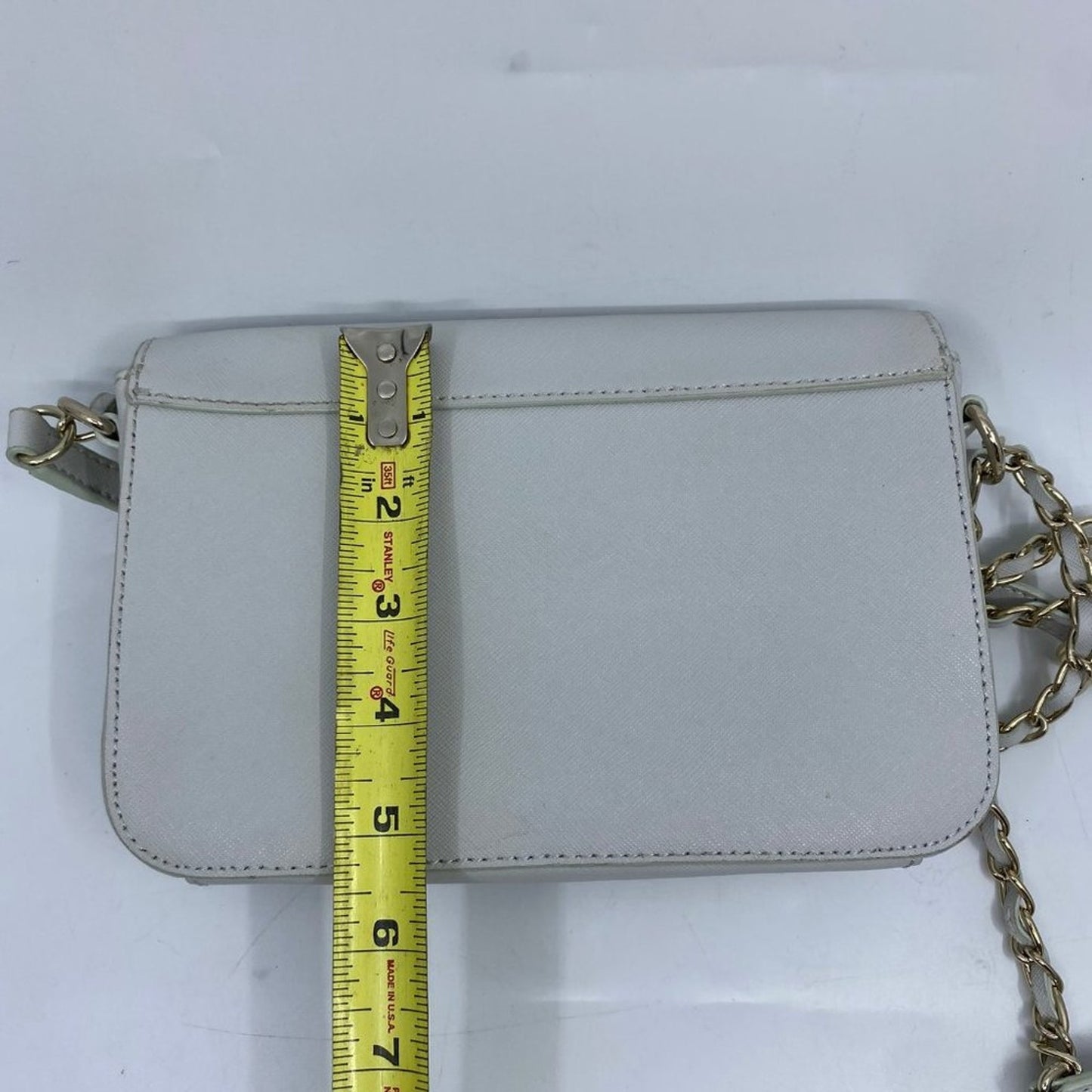 DKNY Silver Leather Crossbody
