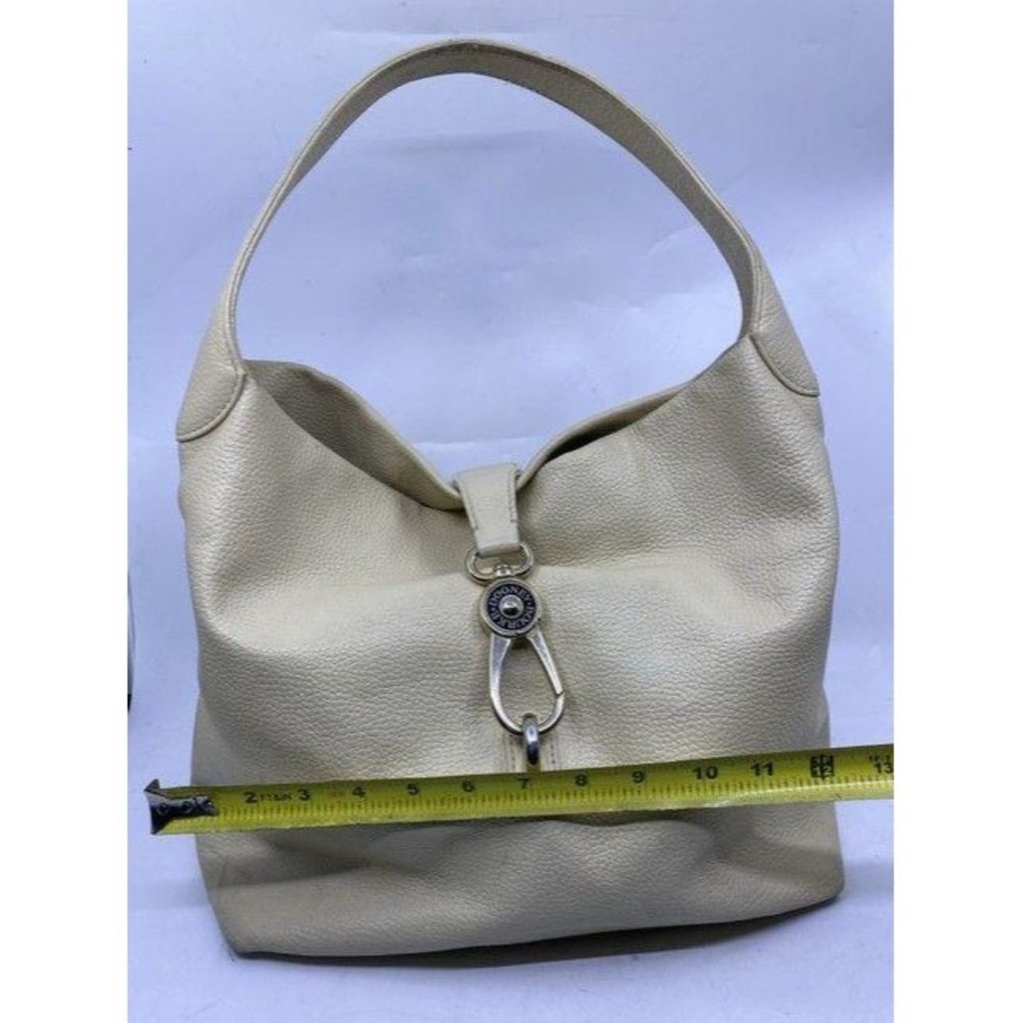 Dooney and Bourke cream leather hobo bag