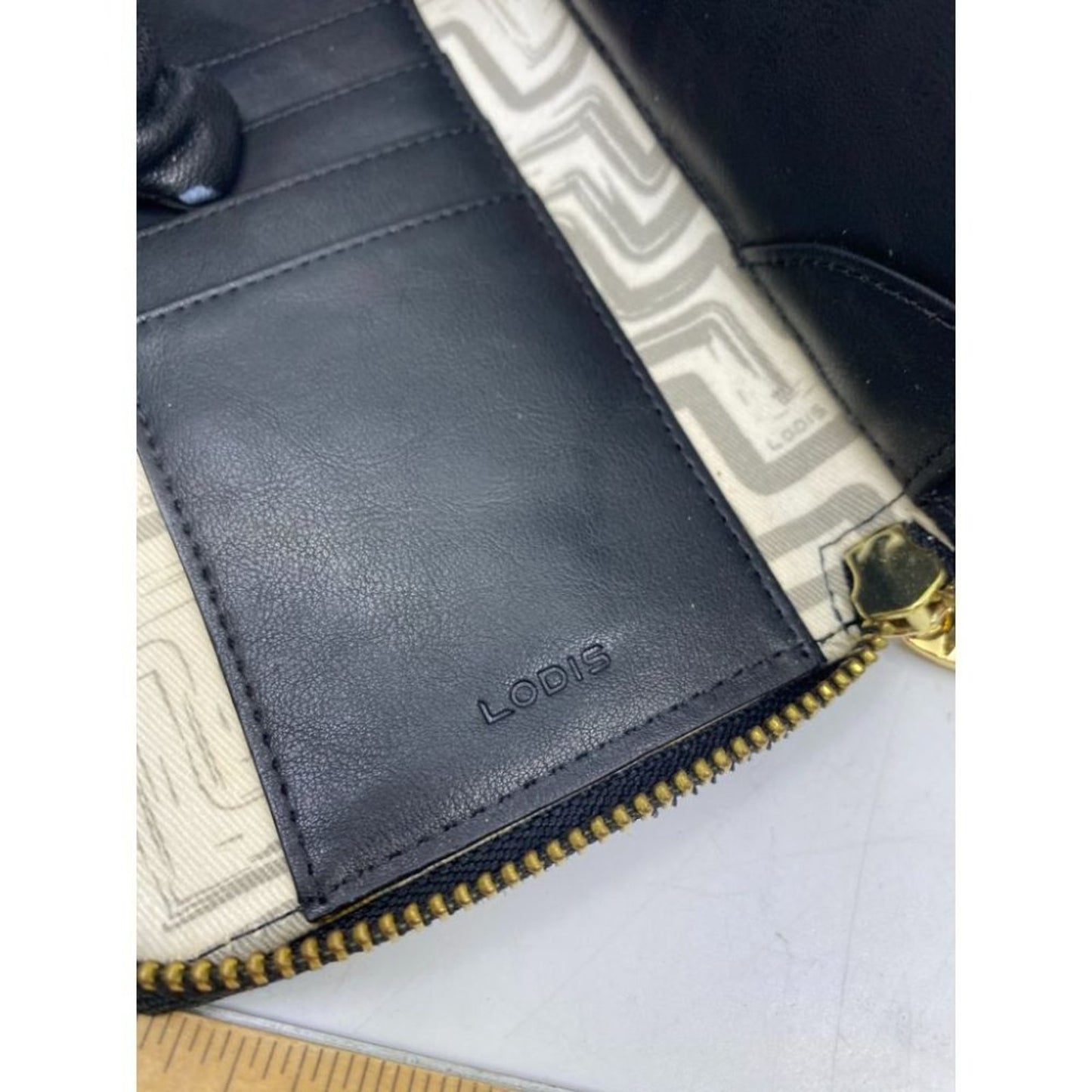 NWOT Lodis Black Leather Wallet