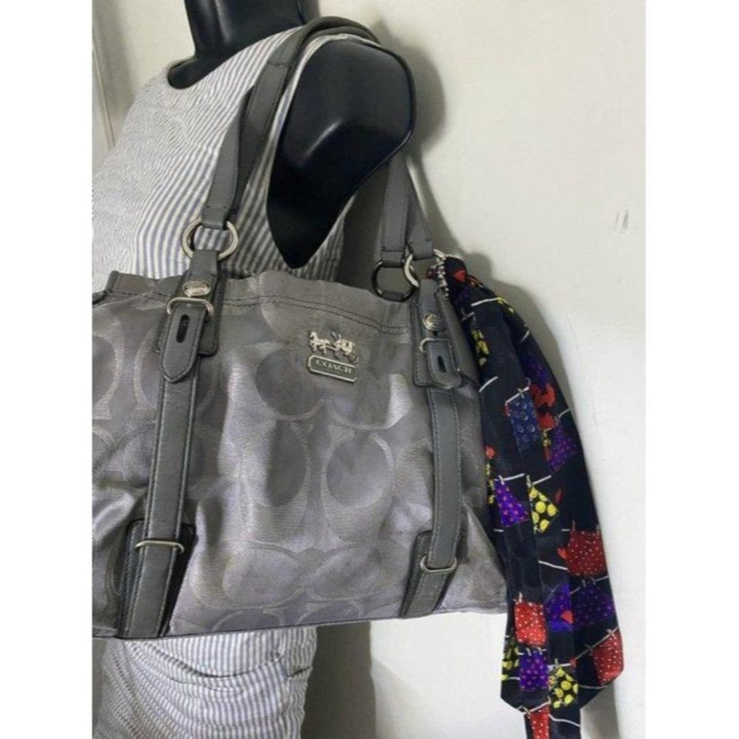 coach w w detachable specialty tie accent silver s