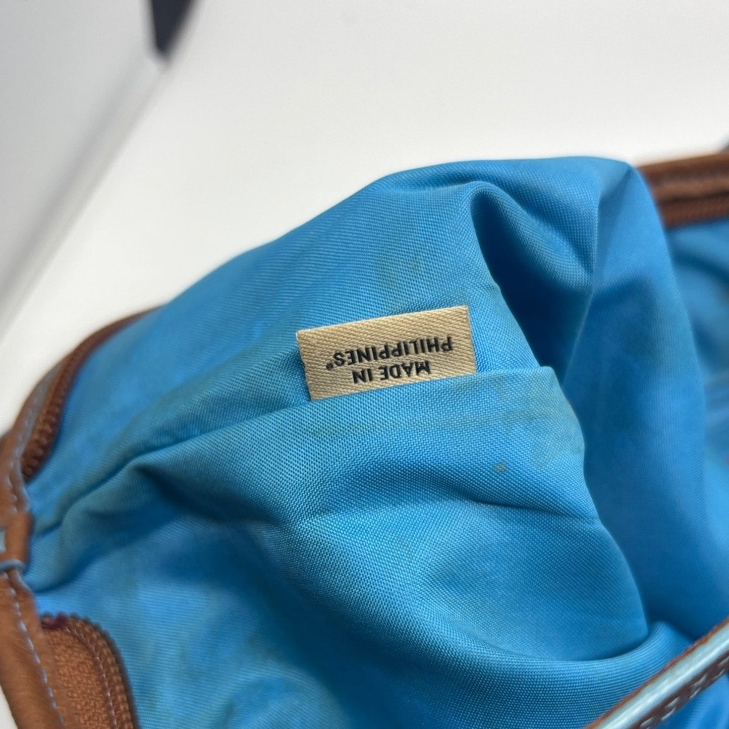 Coach Blue and Tan Tote Bag