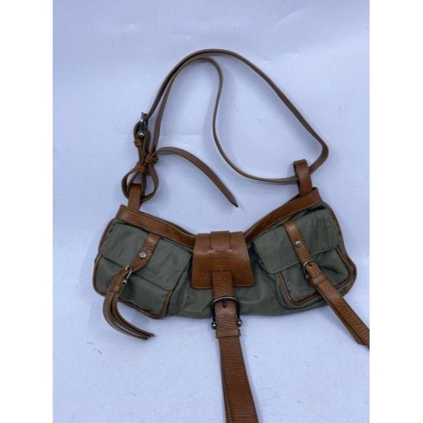 burberry gray brown shoulder bag