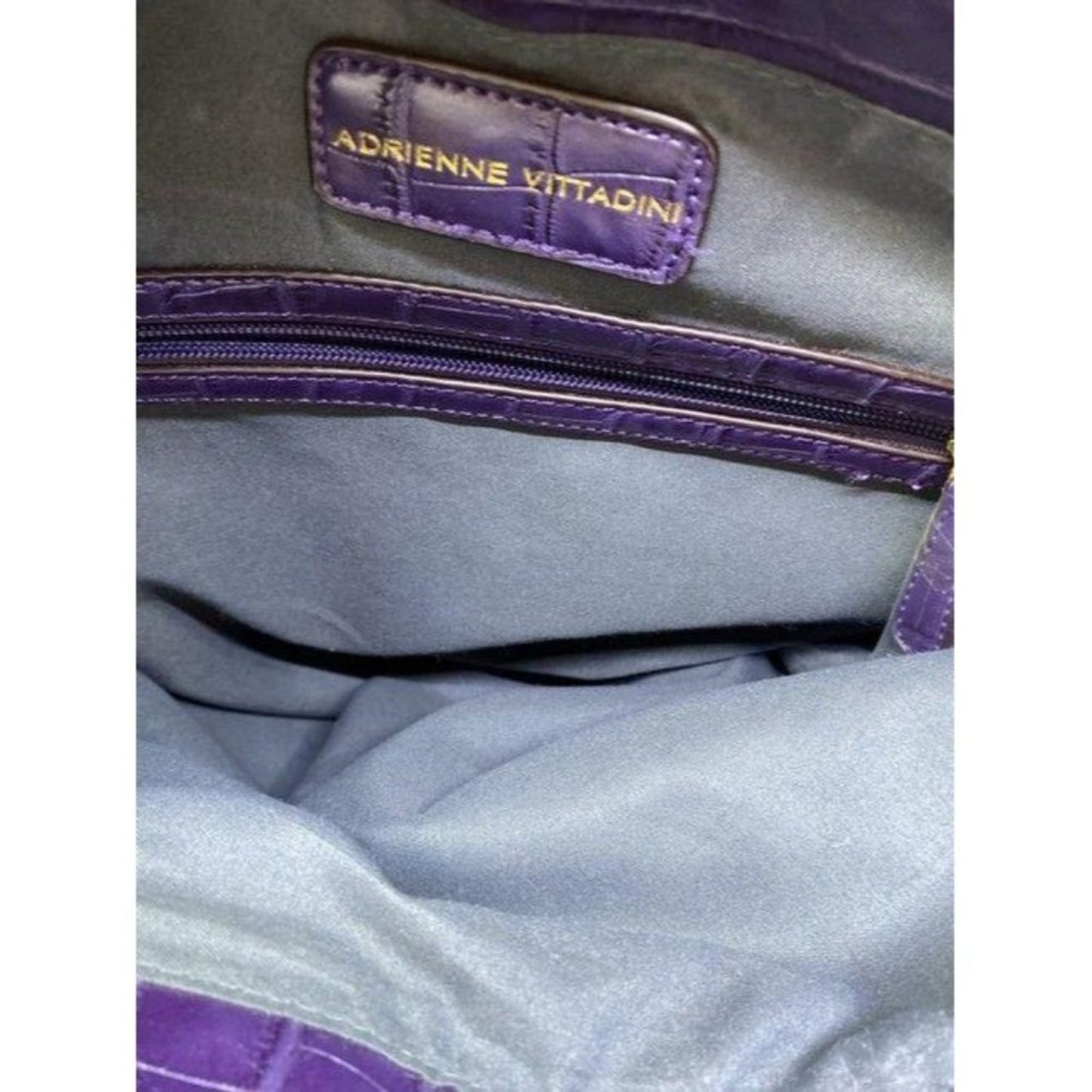adrienne vittadini crossbody w w stra purple leath