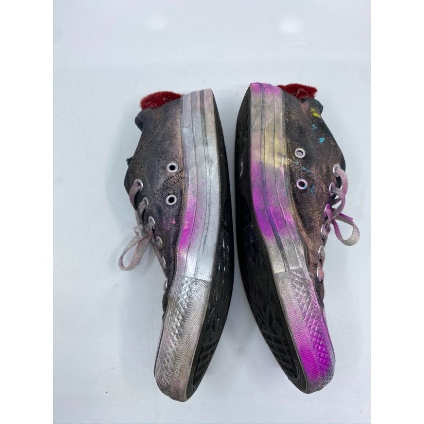 Converse Sneakers Customized Silver Pink Women's 7
