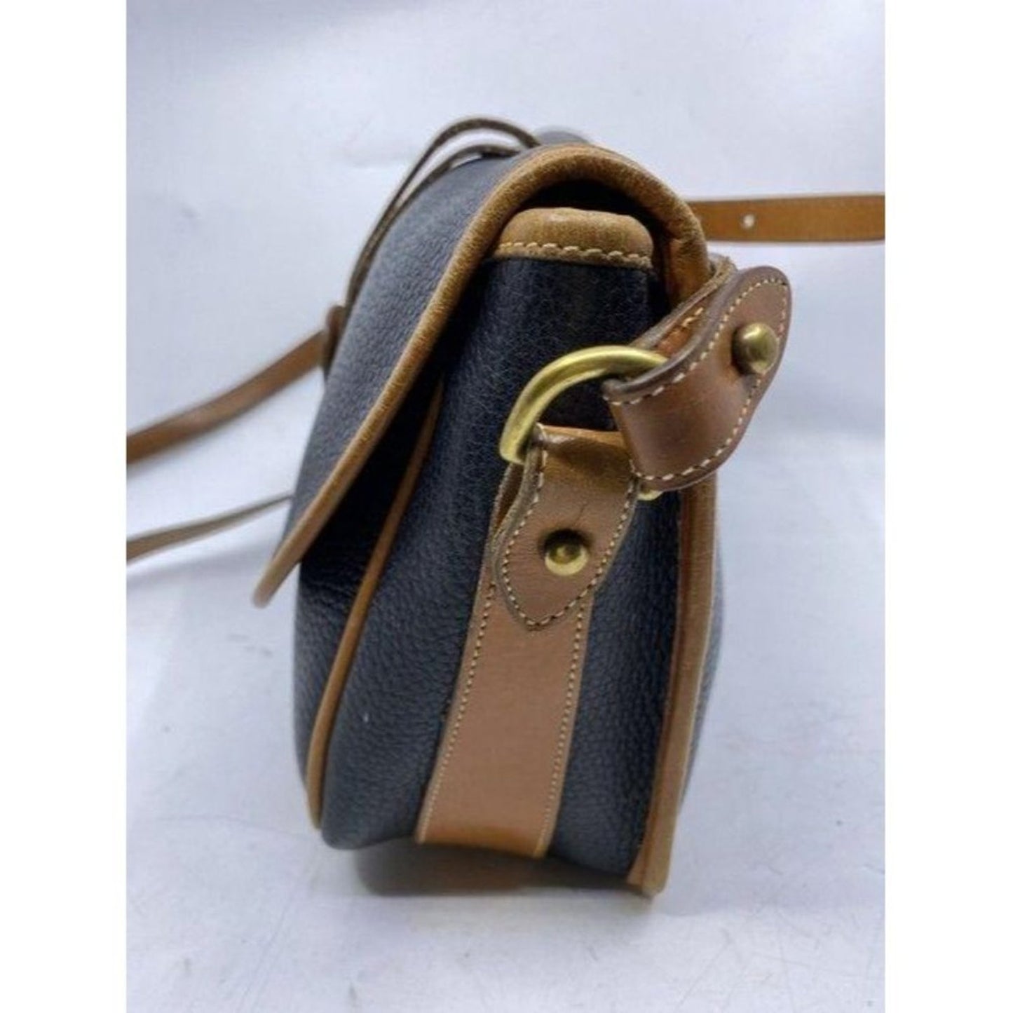 Dooney and Bourke vintage black tan leather cross