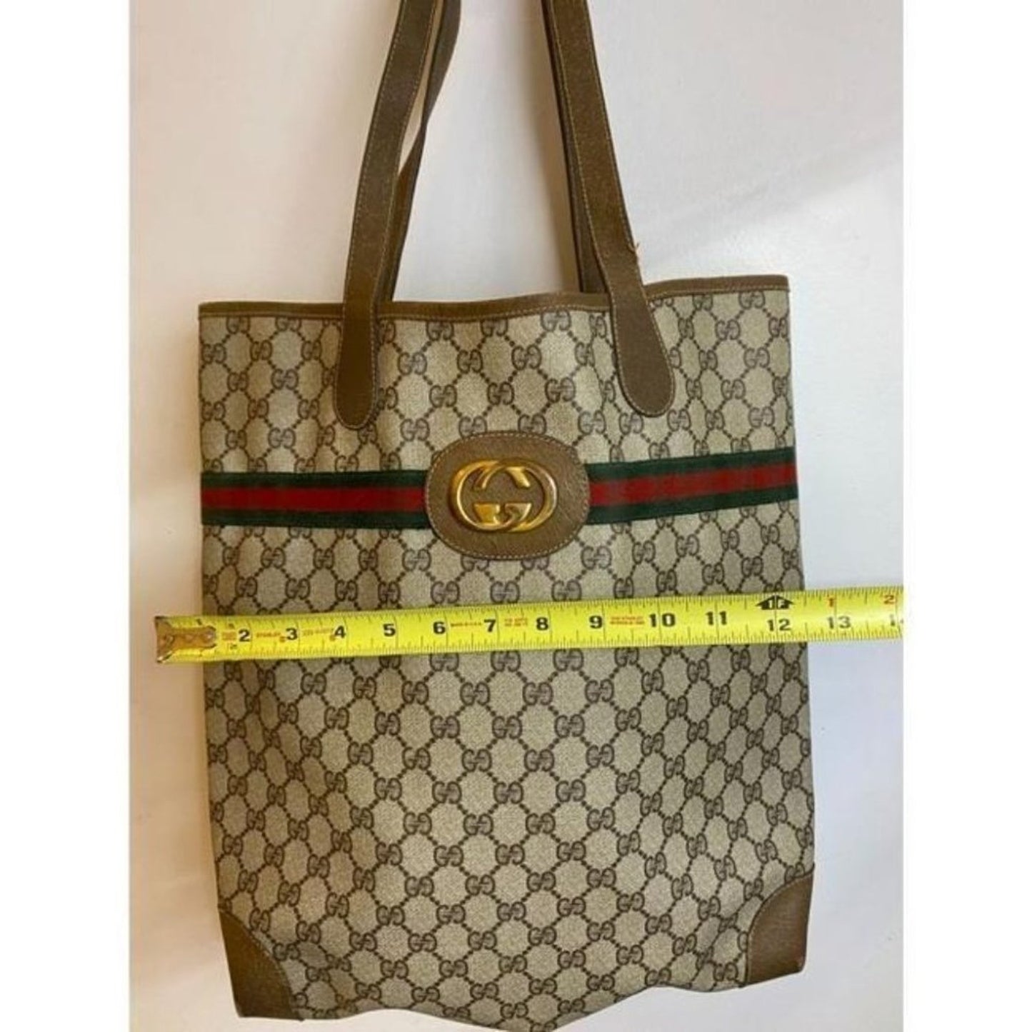gucci bag shopping vintage classic coated canvas b
