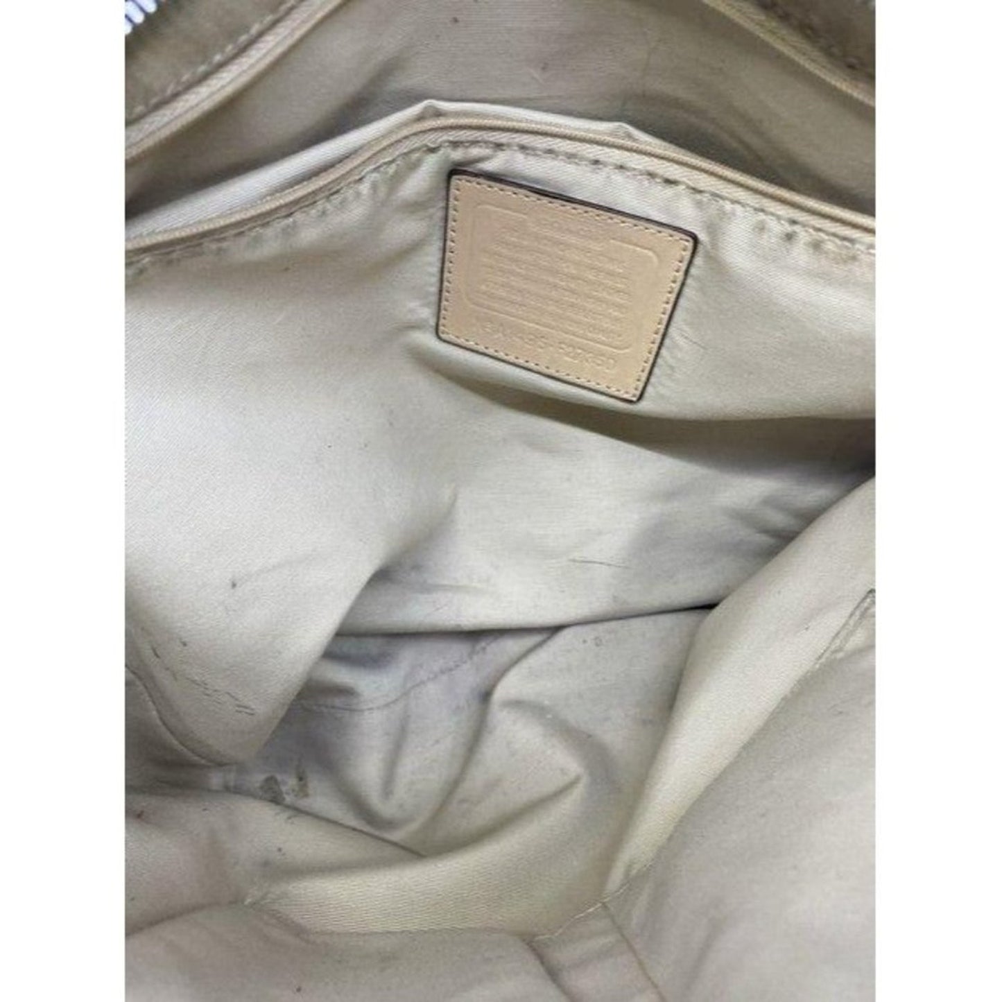 coach w w detachable specialty tie accent tan whit