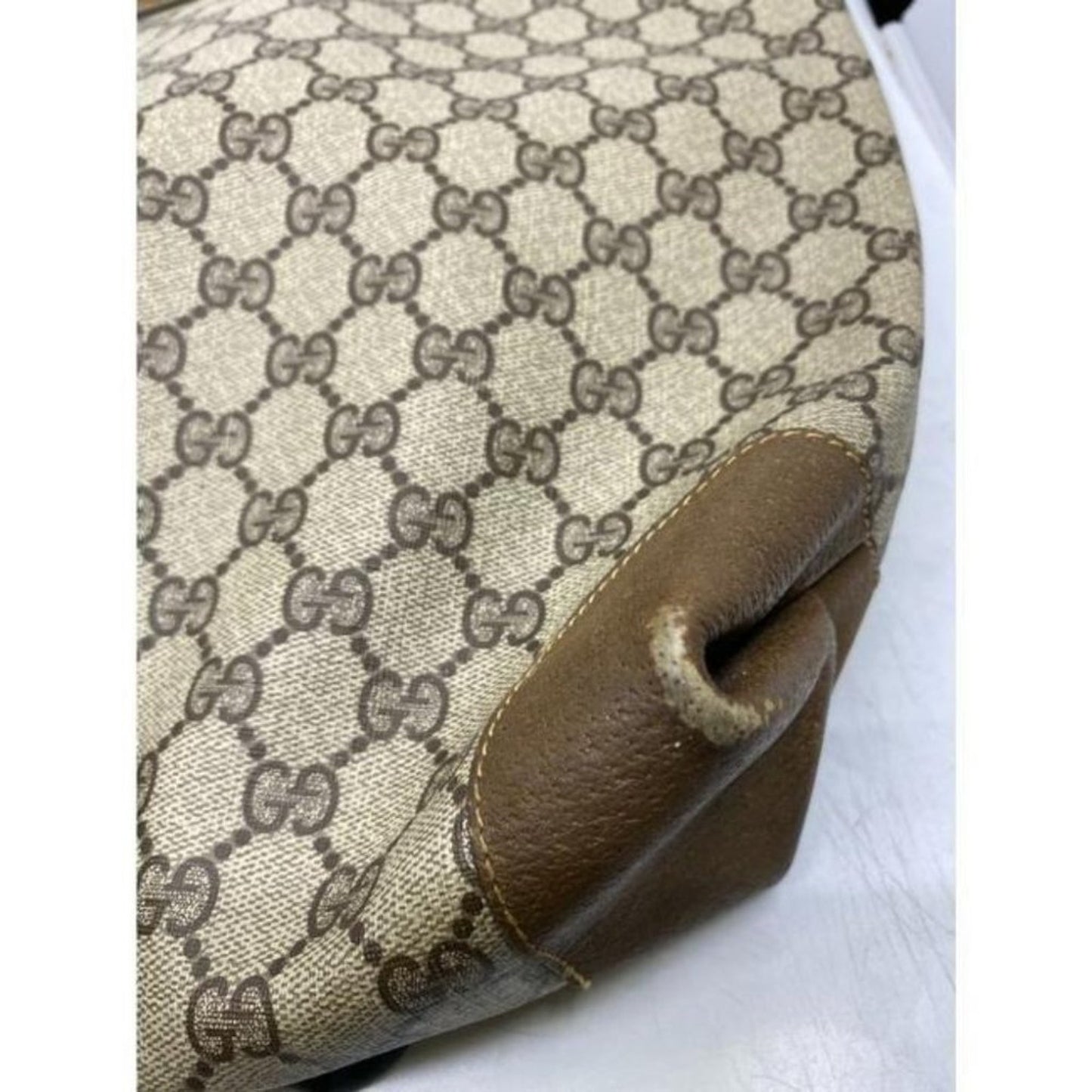 gucci bag shopping vintage classic coated canvas b