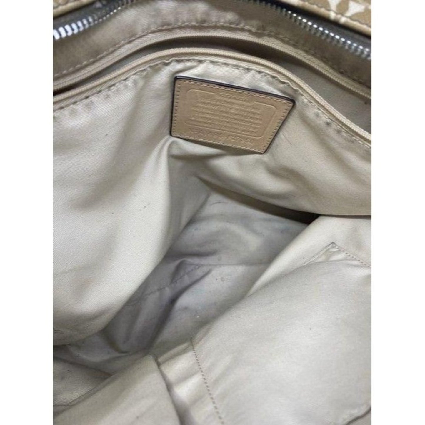 coach w w detachable specialty tie accent tan whit