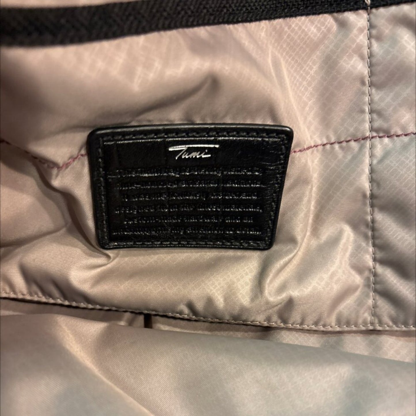 Tumi Black Nylon & Leather Duffle Travel Bag